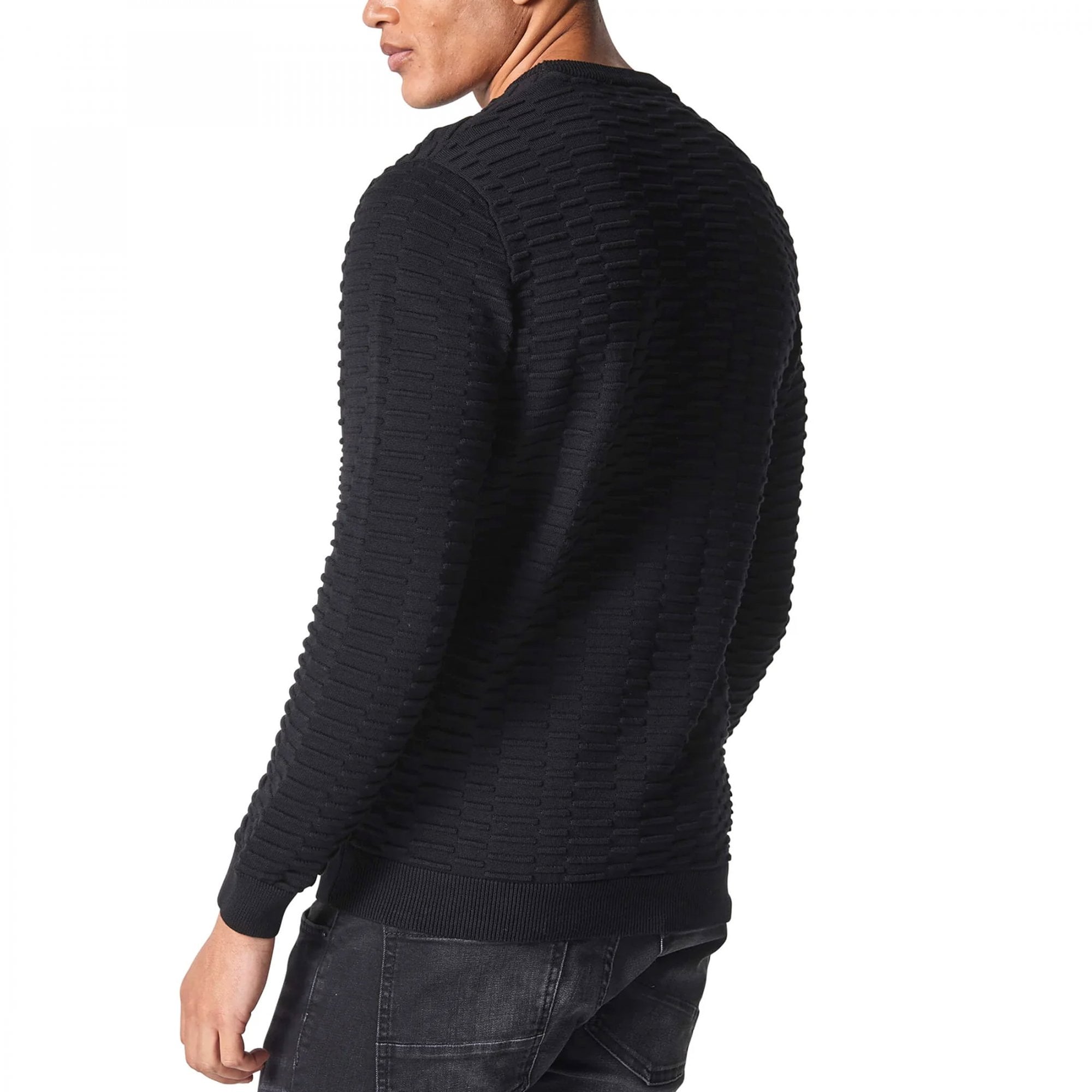 Police Sumit Crew Neck Lightweight Knitted Jumper Black