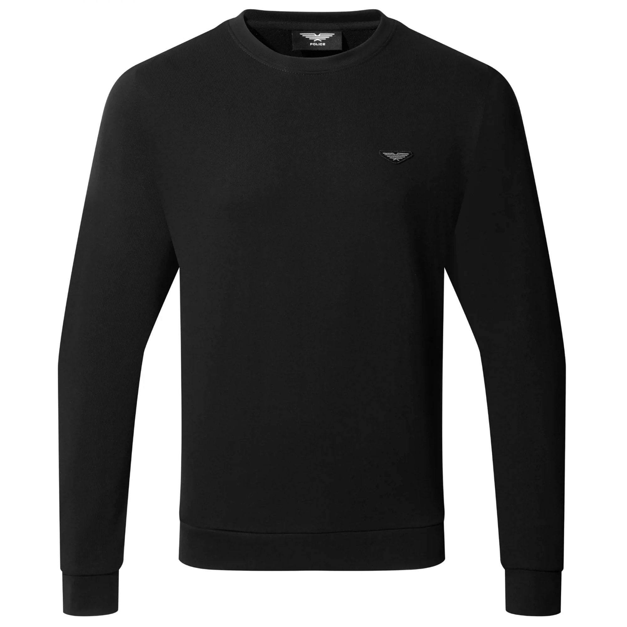 Police Sharpow Black Crew Neck Logo Sweatshirt