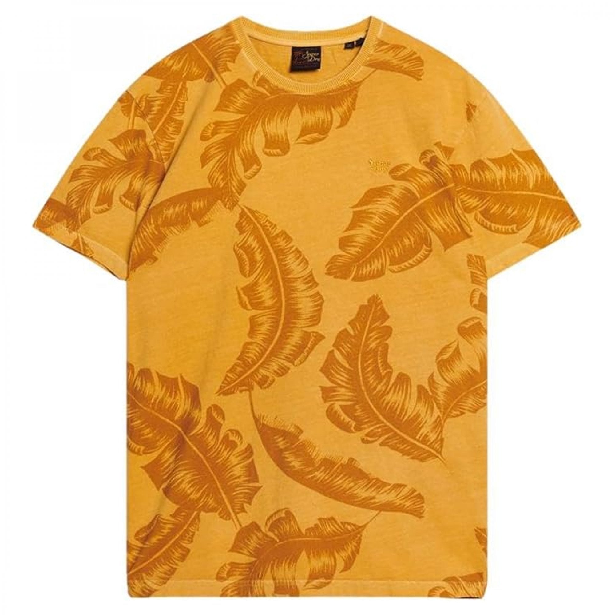 Superdry Vintage Overdye Floral Printed T-Shirt Desert Yellow ZIA