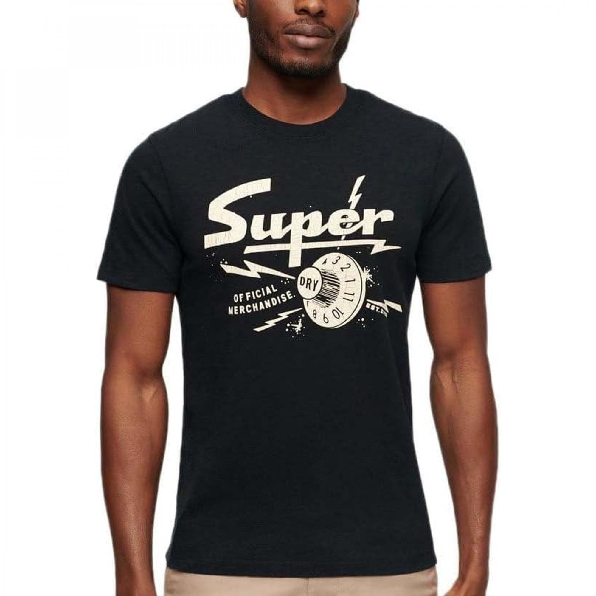Superdry Retro Rocker Graphic T-Shirt Black 12A