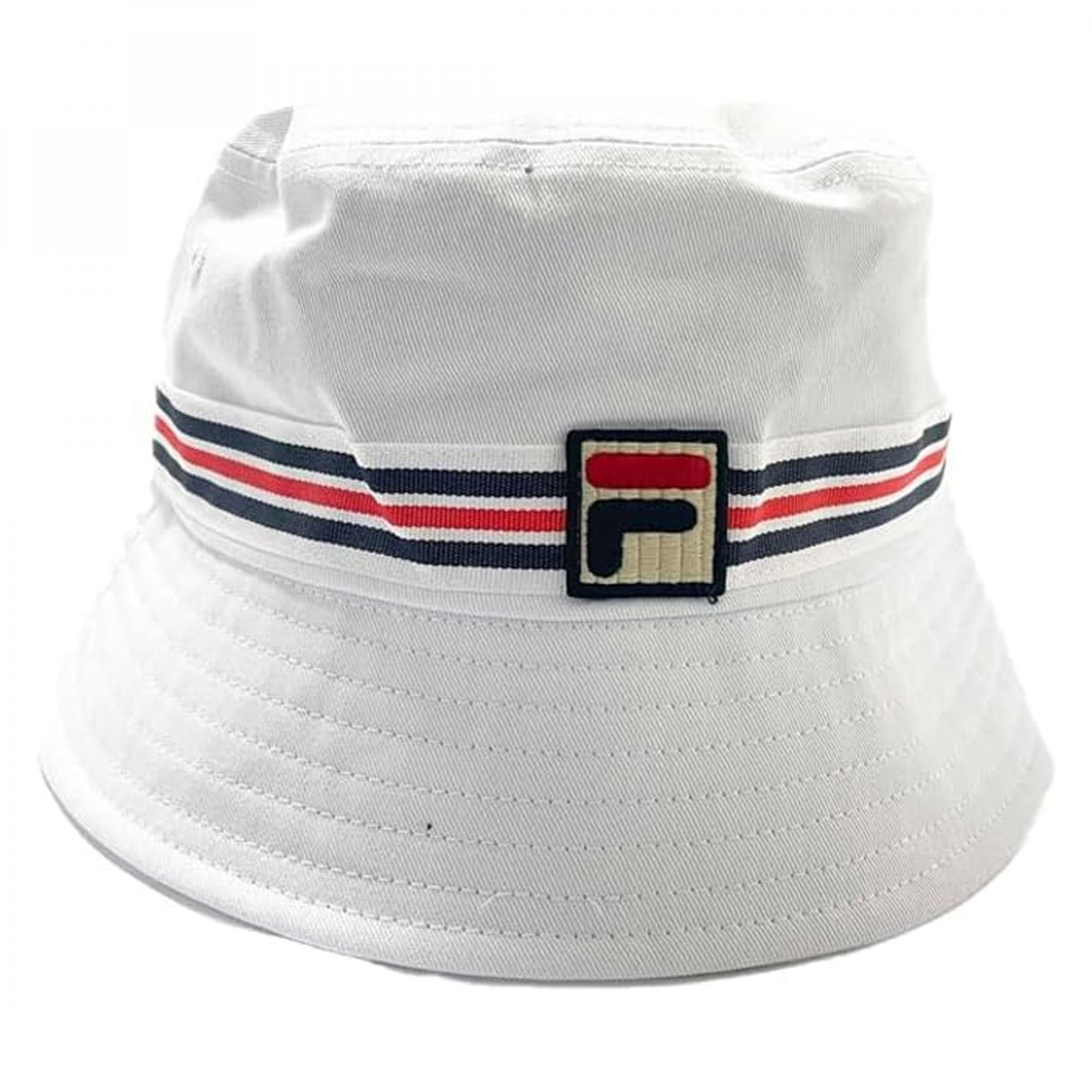 Fila Jojo White Bucket Hat With Stripe Tape FHXS24004