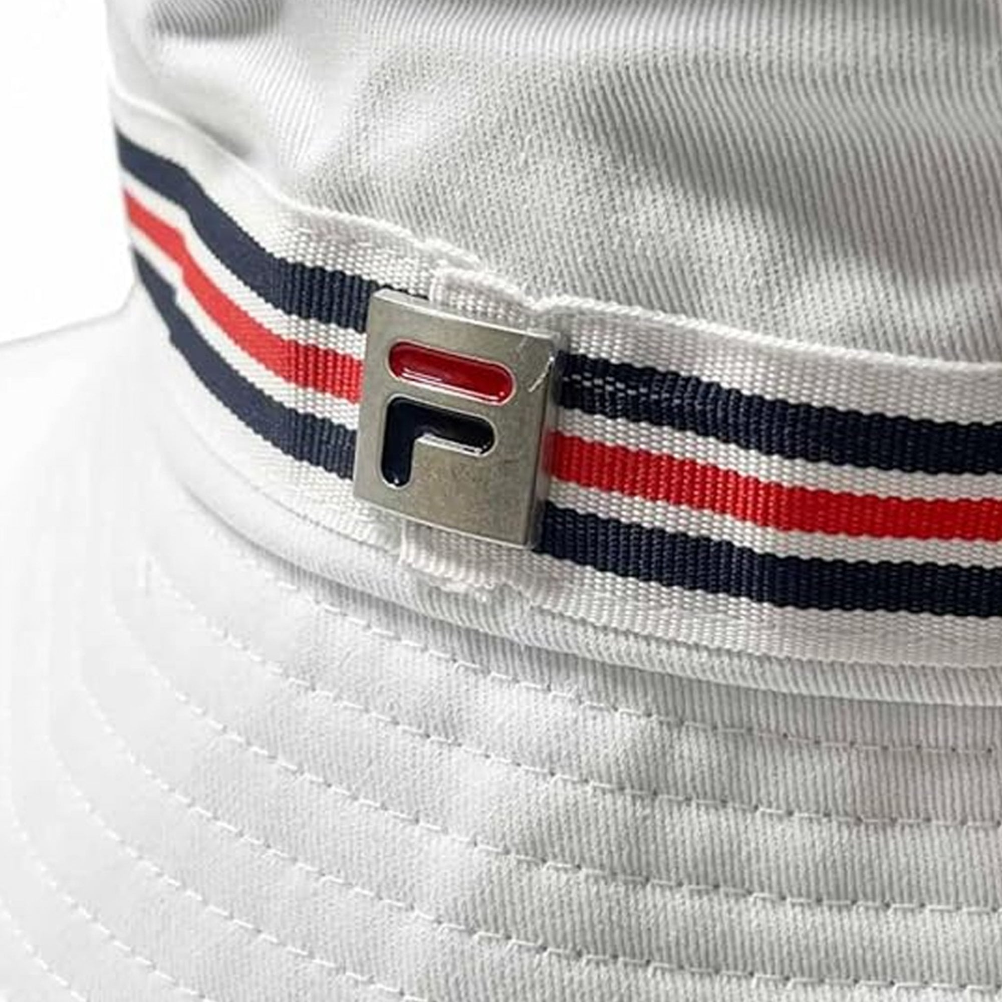 Fila Jojo White Bucket Hat With Stripe Tape FHXS24004
