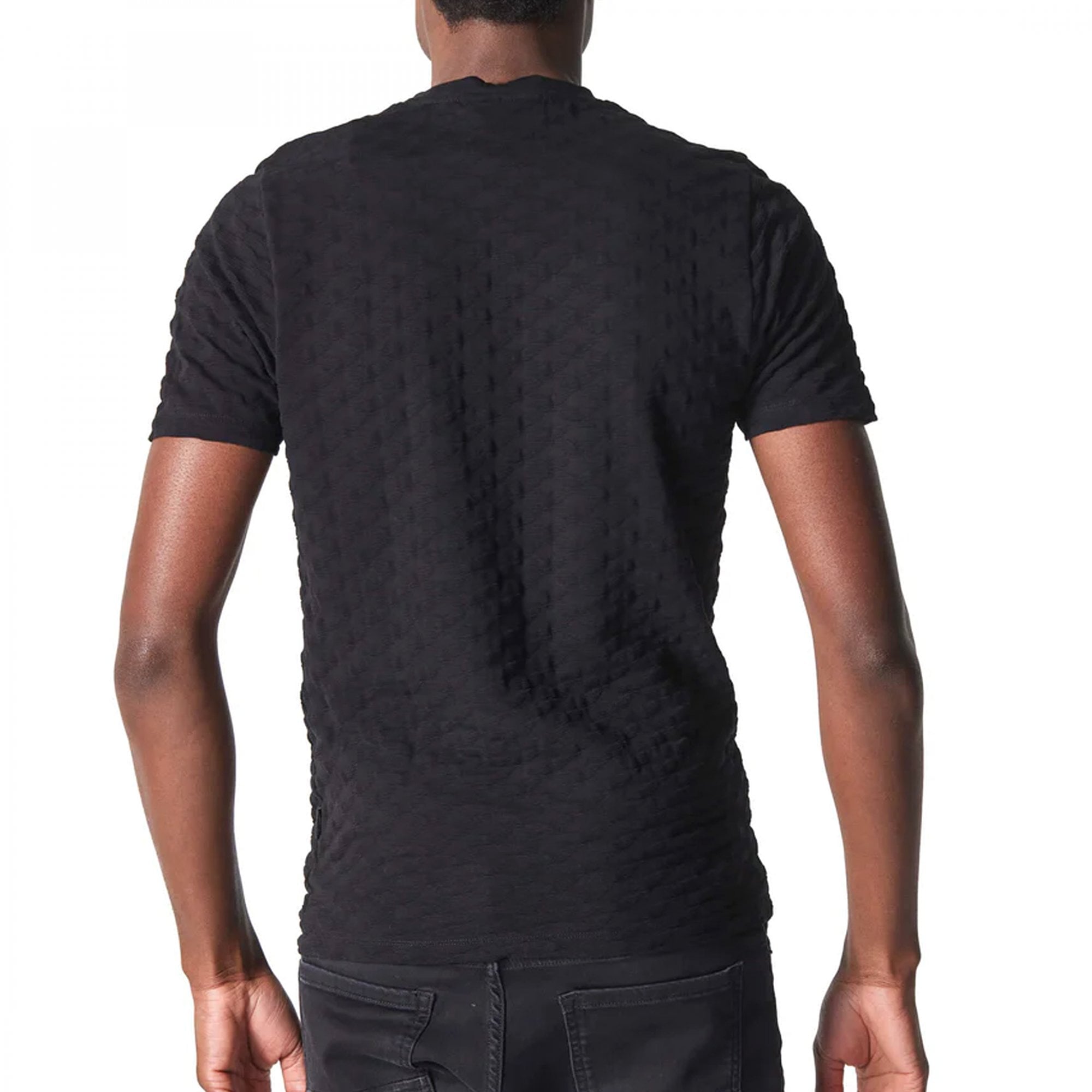 Police Norrie Black Jaquard Logo T-Shirt