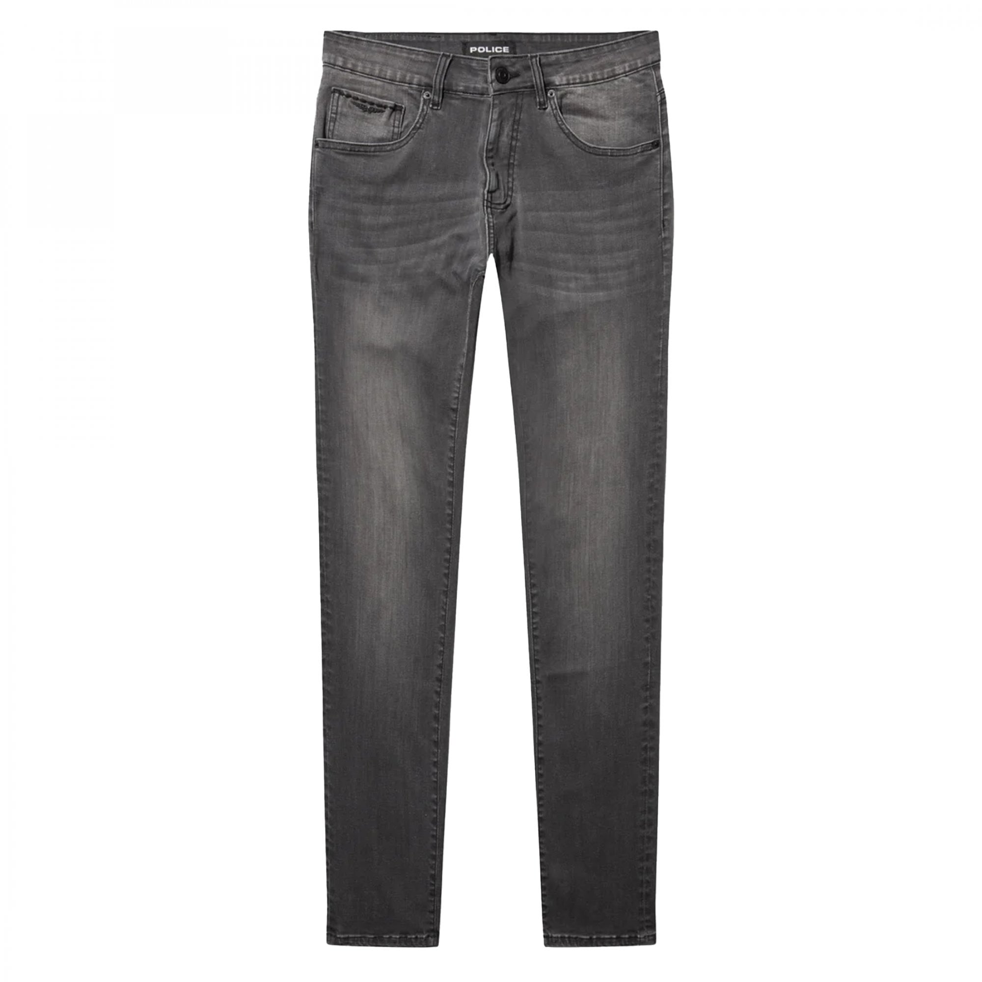 Police Batali LAT 993 Washed Grey Stretch Regular Fit Denim Jeans