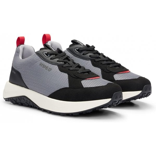 Hugo Boss Kane_Runn_mfme Honeycomb Mesh Trainers Dark Grey 026 50517271