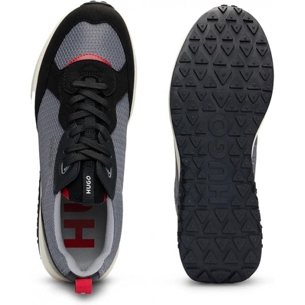 Hugo Boss Kane_Runn_mfme Honeycomb Mesh Trainers Dark Grey 026 50517271