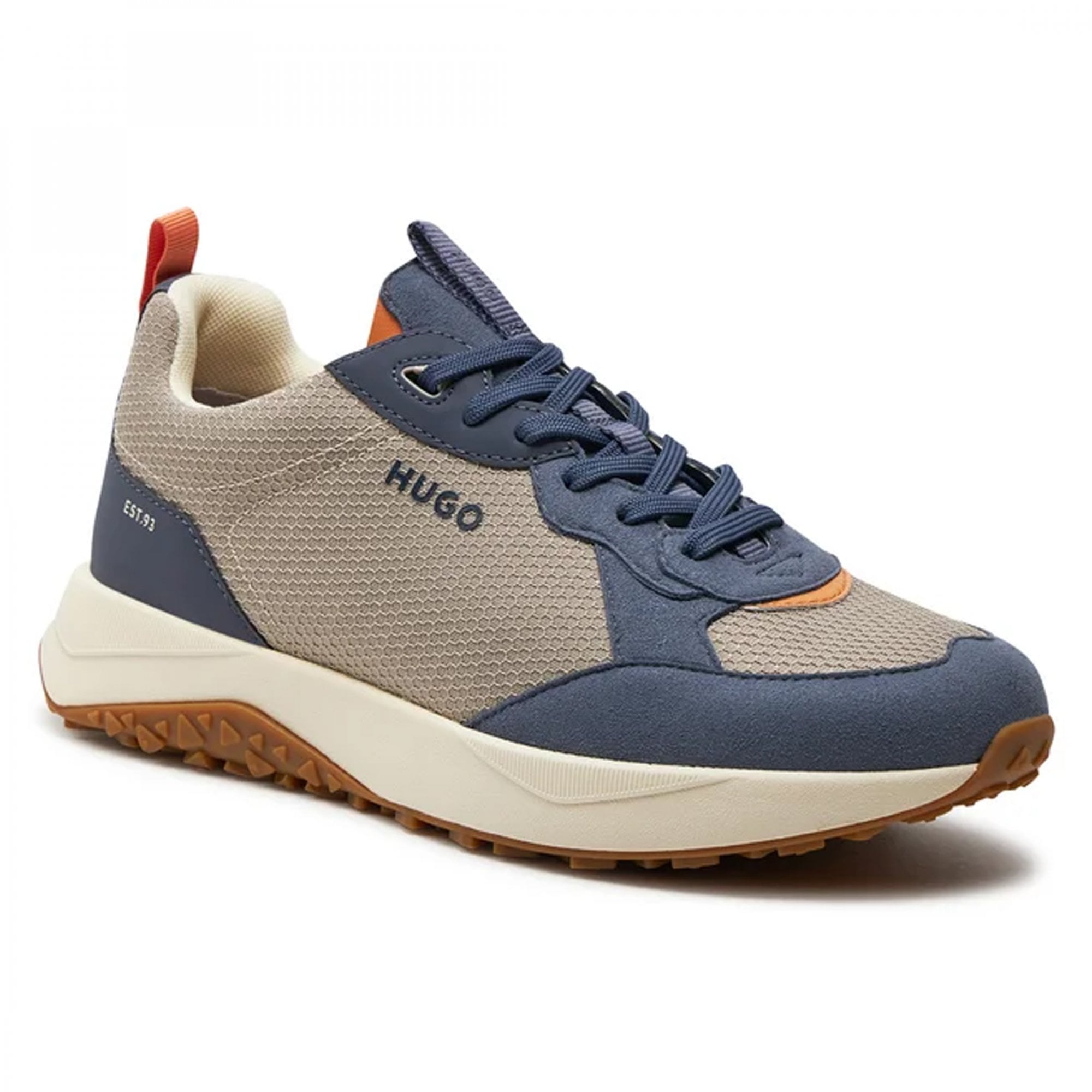 Hugo Boss Kane_Runn_mfme Honeycomb Mesh Trainers Open Blue 462 50517271