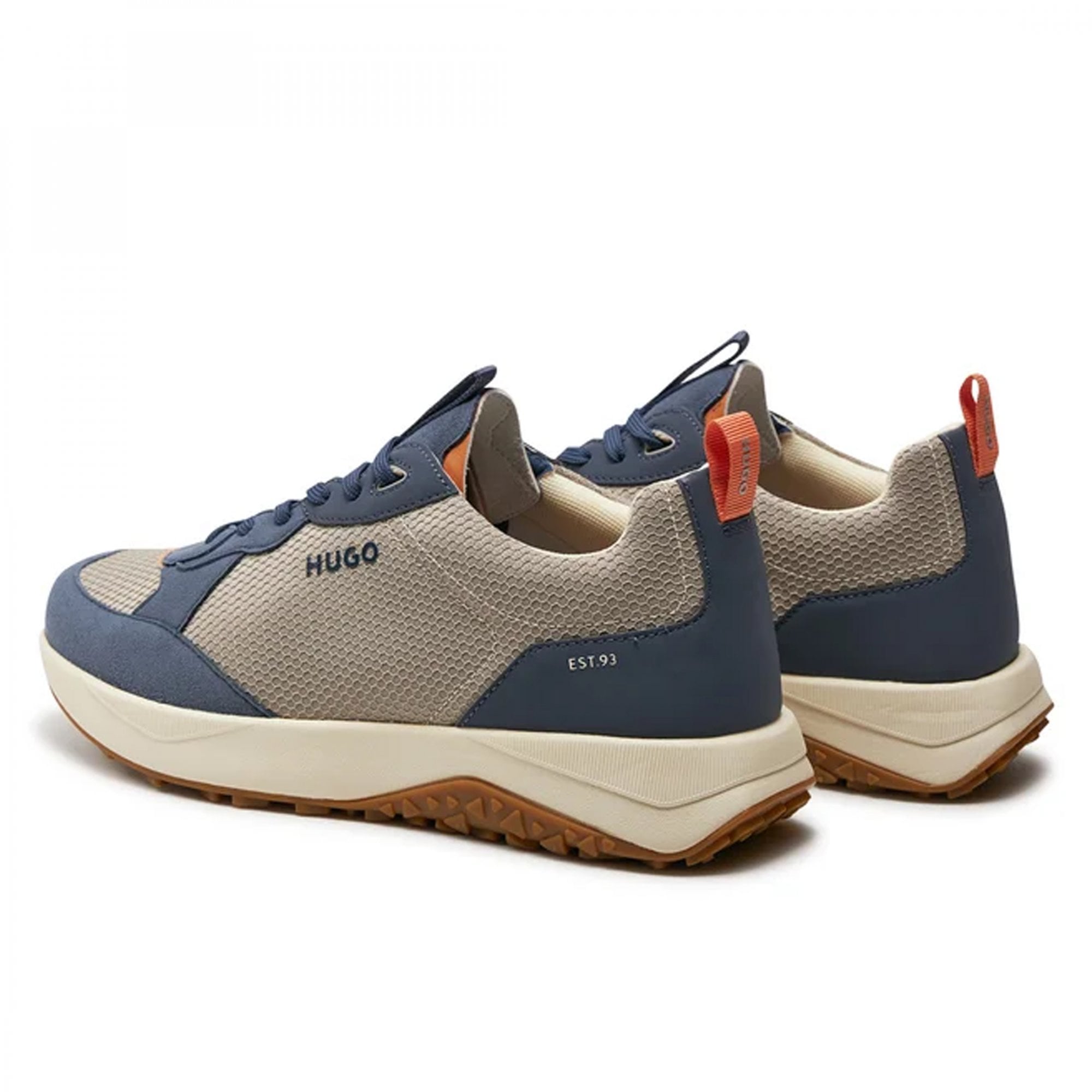 Hugo Boss Kane_Runn_mfme Honeycomb Mesh Trainers Open Blue 462 50517271