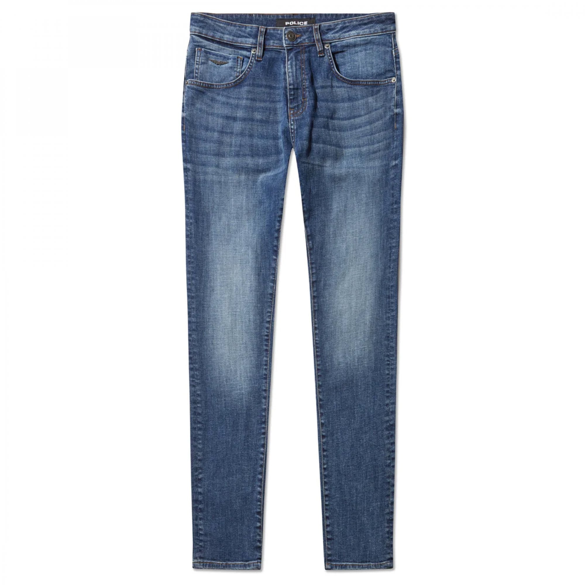 Police Batali LAT 949 Washed Blue Denim Jeans