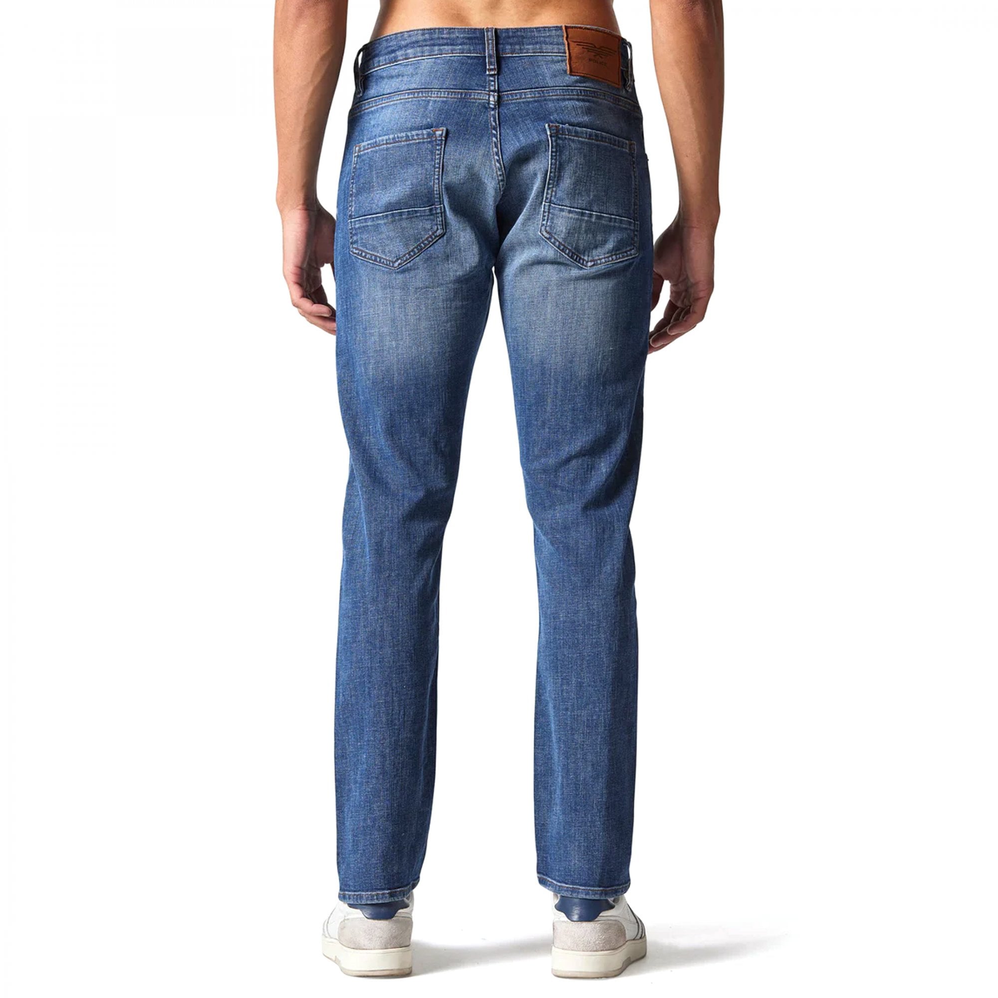 Police Batali LAT 949 Washed Blue Denim Jeans