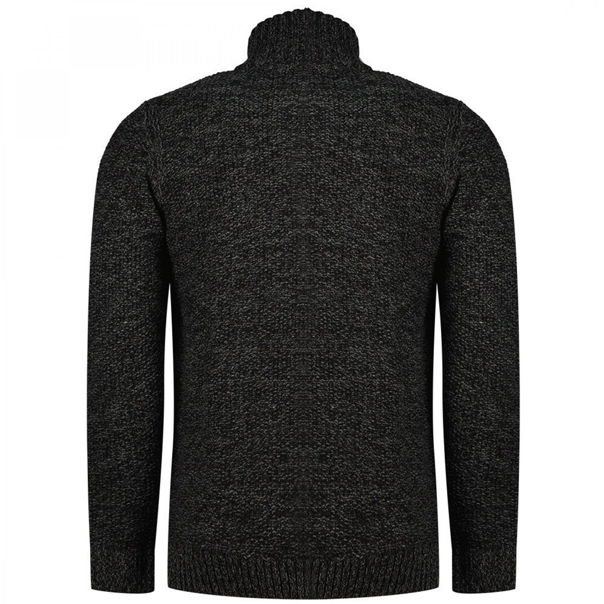 Superdry Jacob Cable Knit Half-Zip Jumper Black Twist AYN