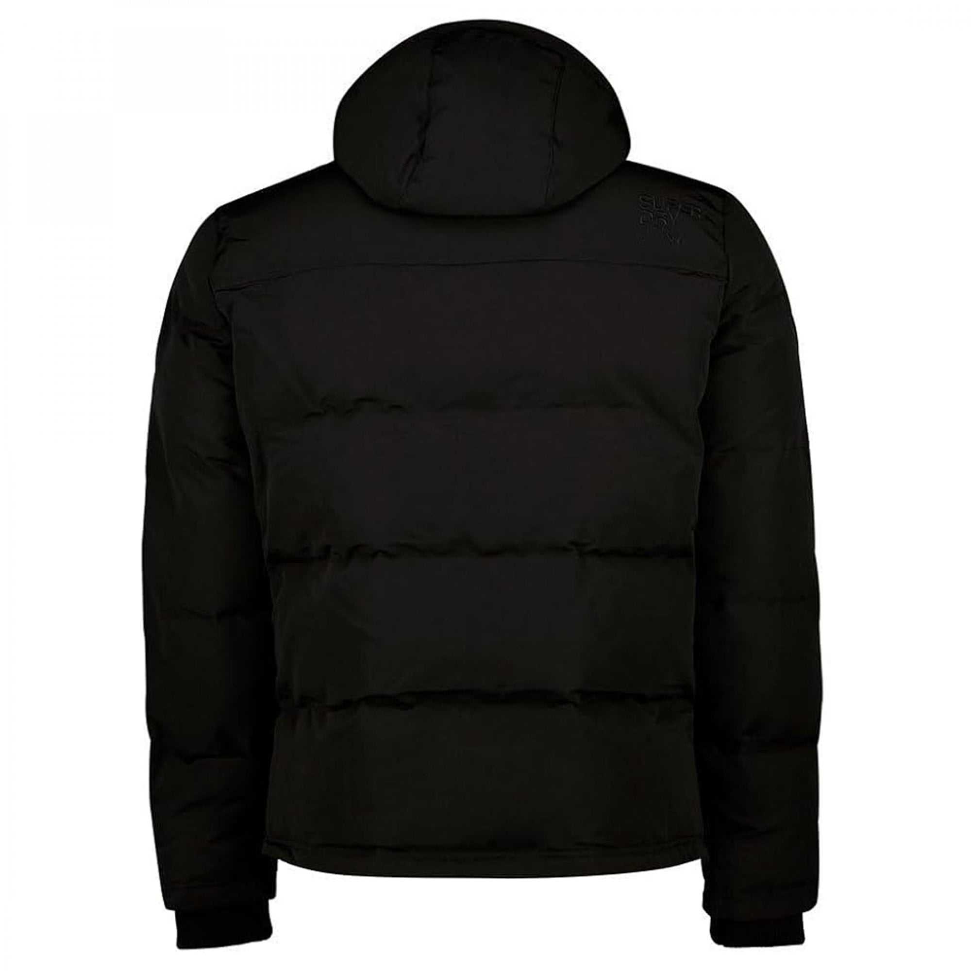 Superdry Everest Short Hooded Puffer Bomber Jacket Jet Black 12A