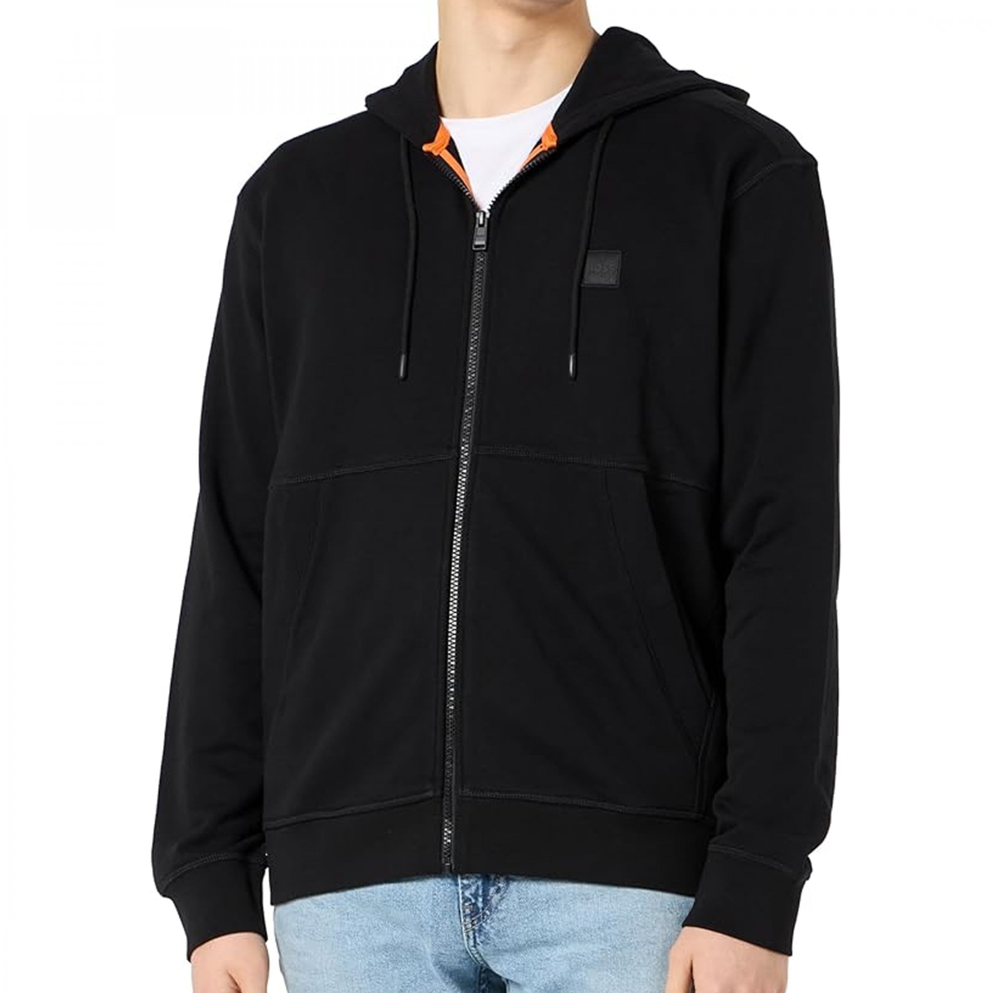 Hugo Boss Zetalky Zip Up Hoody Sweatshirt Black 001 50508578