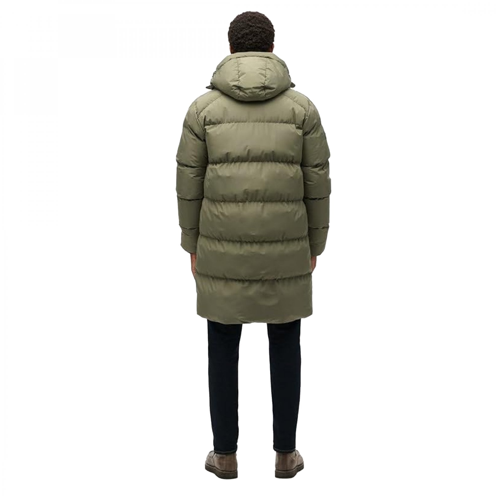 Superdry Hooded Sports Puffer Mid Jacket Olive Green 8MI