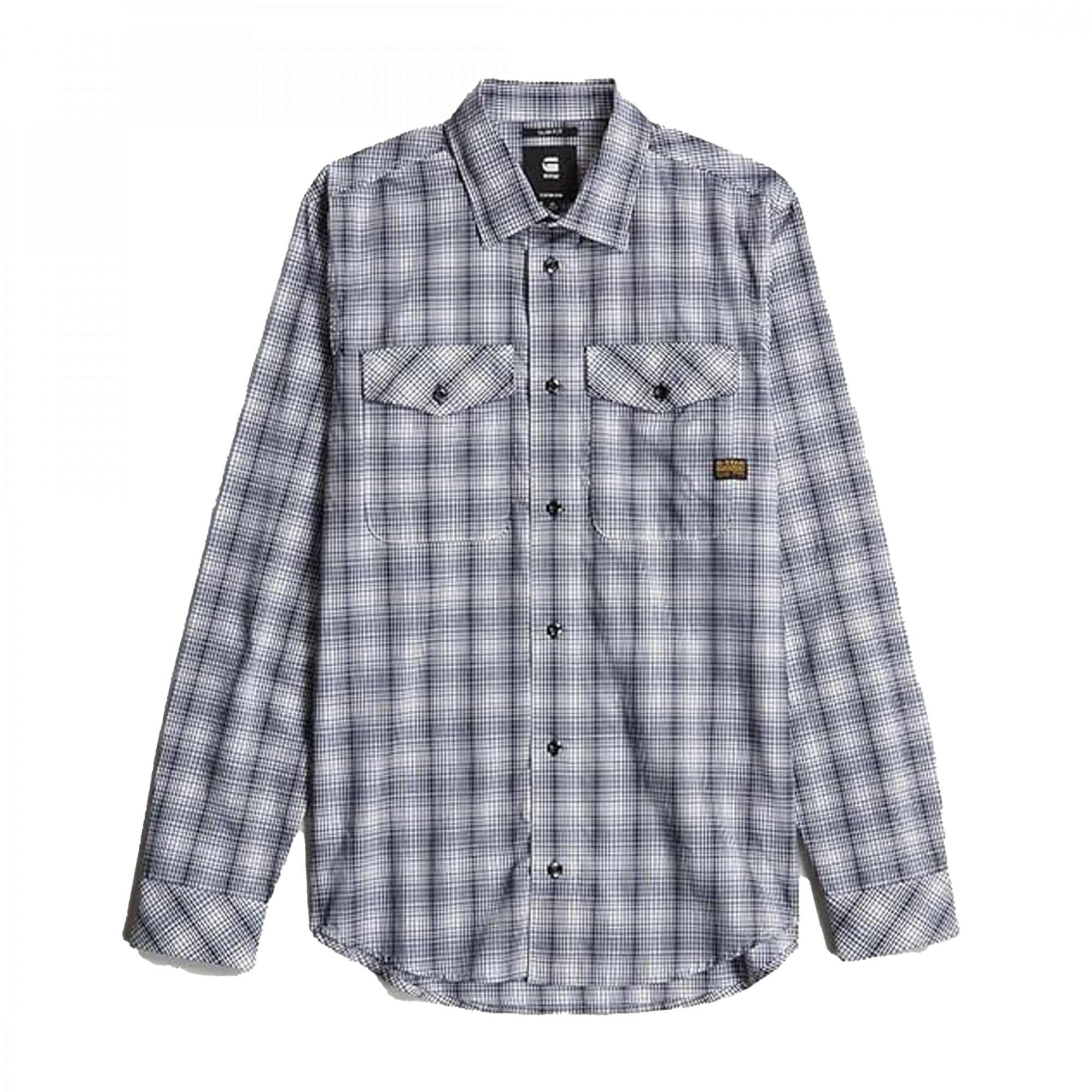 Gstar Marine Check Shirt Imperial Blue D24963