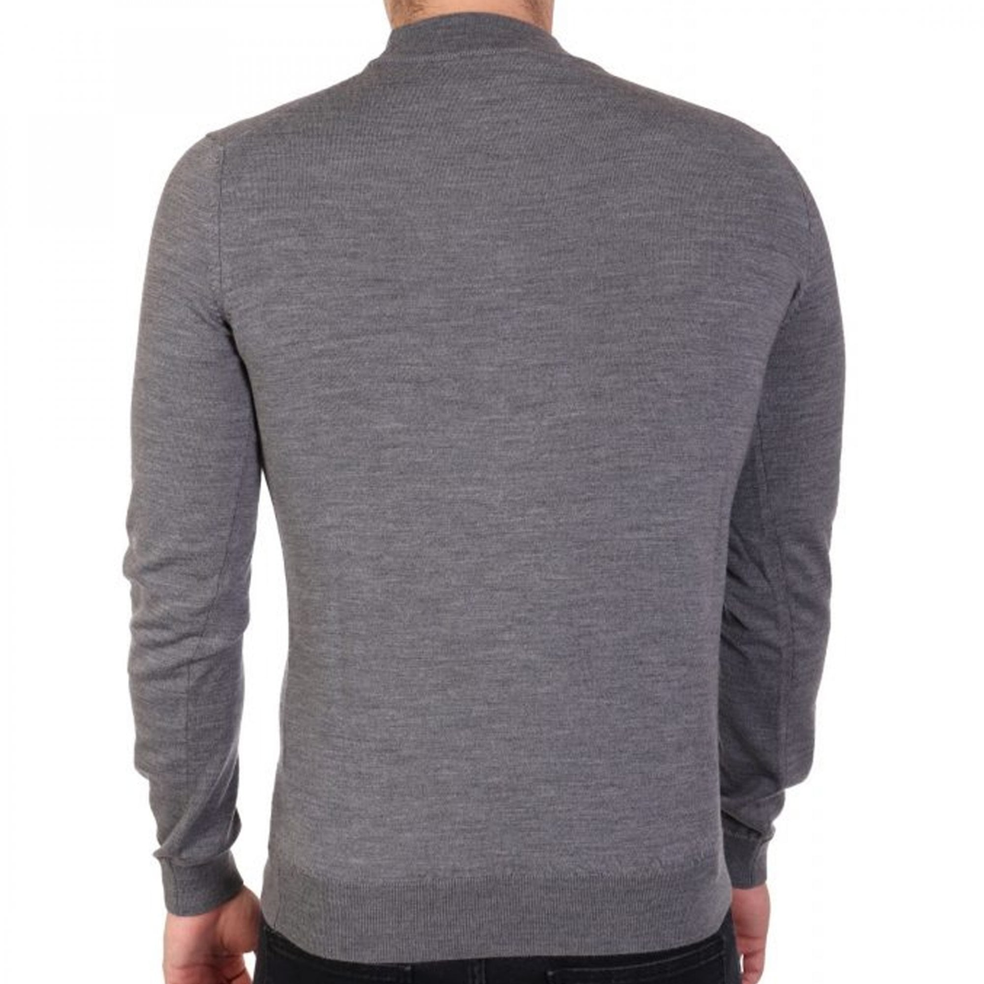 Hugo San Matteo-M Fine Knit Wool Turtle Neck Jumper Grey 034 50474173