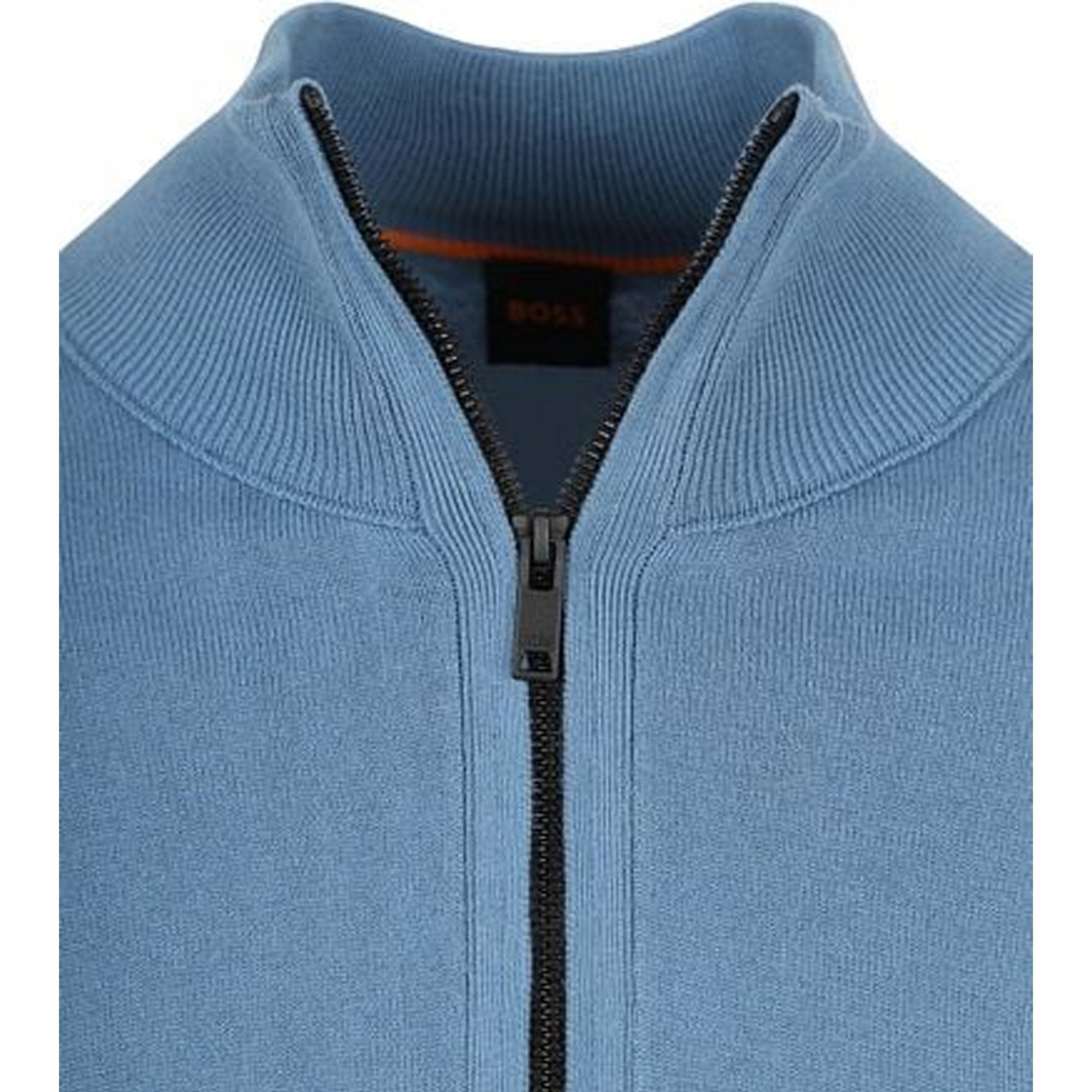 Hugo Boss Kanobix_S Quarter Zip Neck Jumper Open Blue 472 50527585