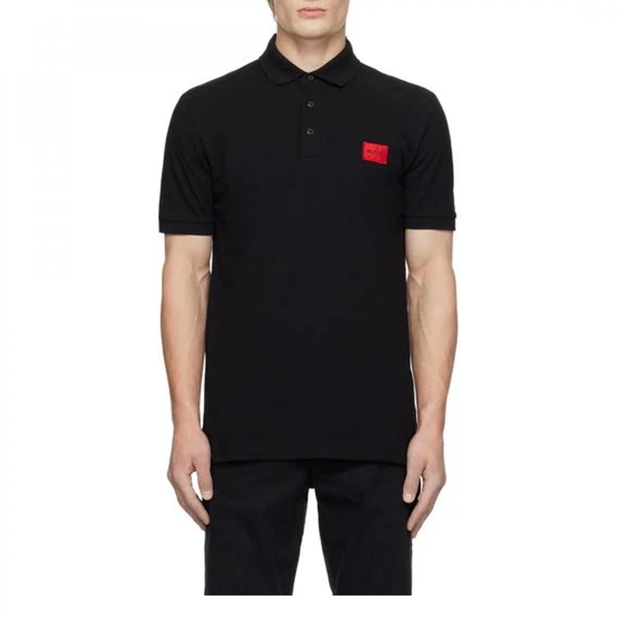 Hugo Deroso232 Patch Logo Polo Black 001 50490770