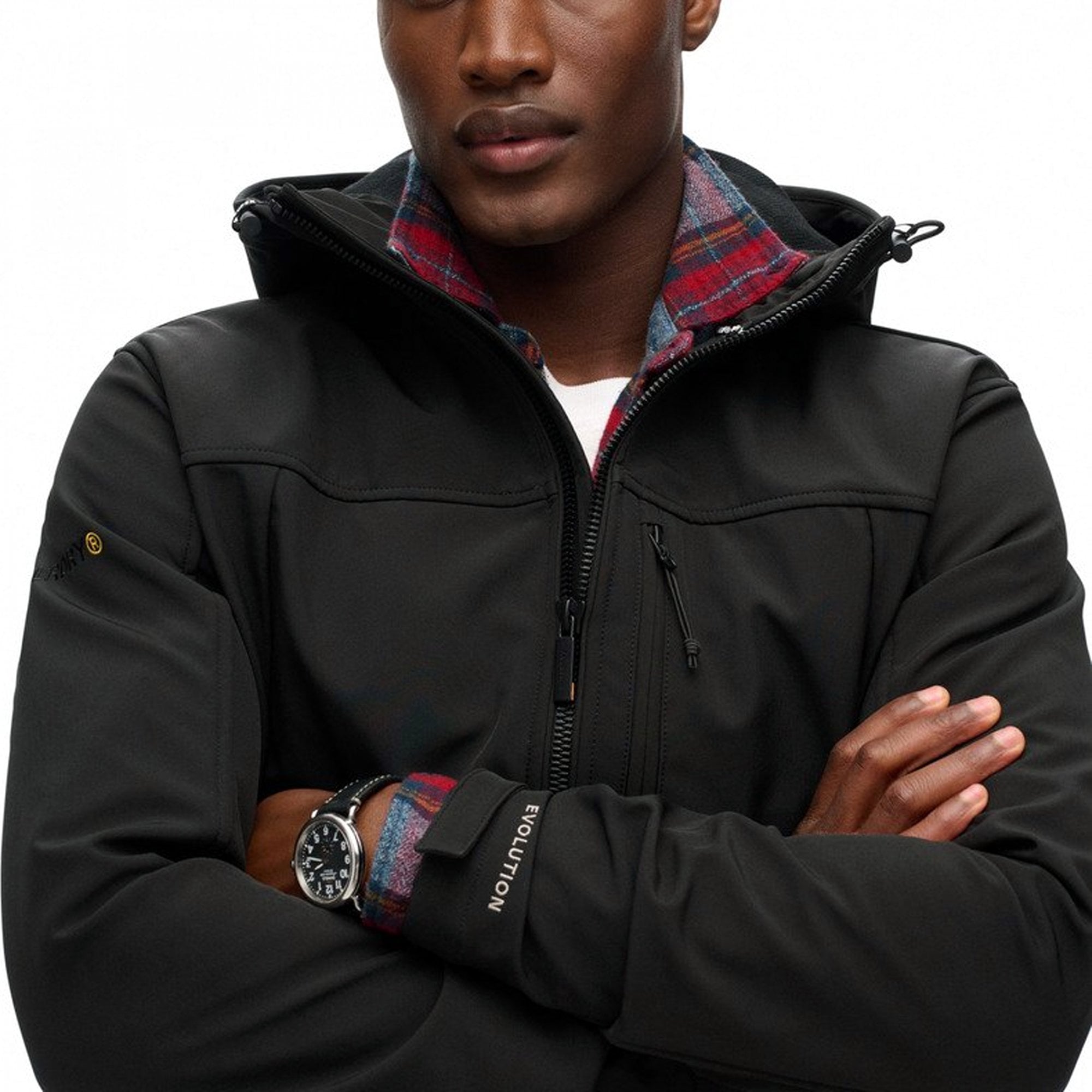 Superdry Hooded Soft Shell Trekker Jacket Black 02A