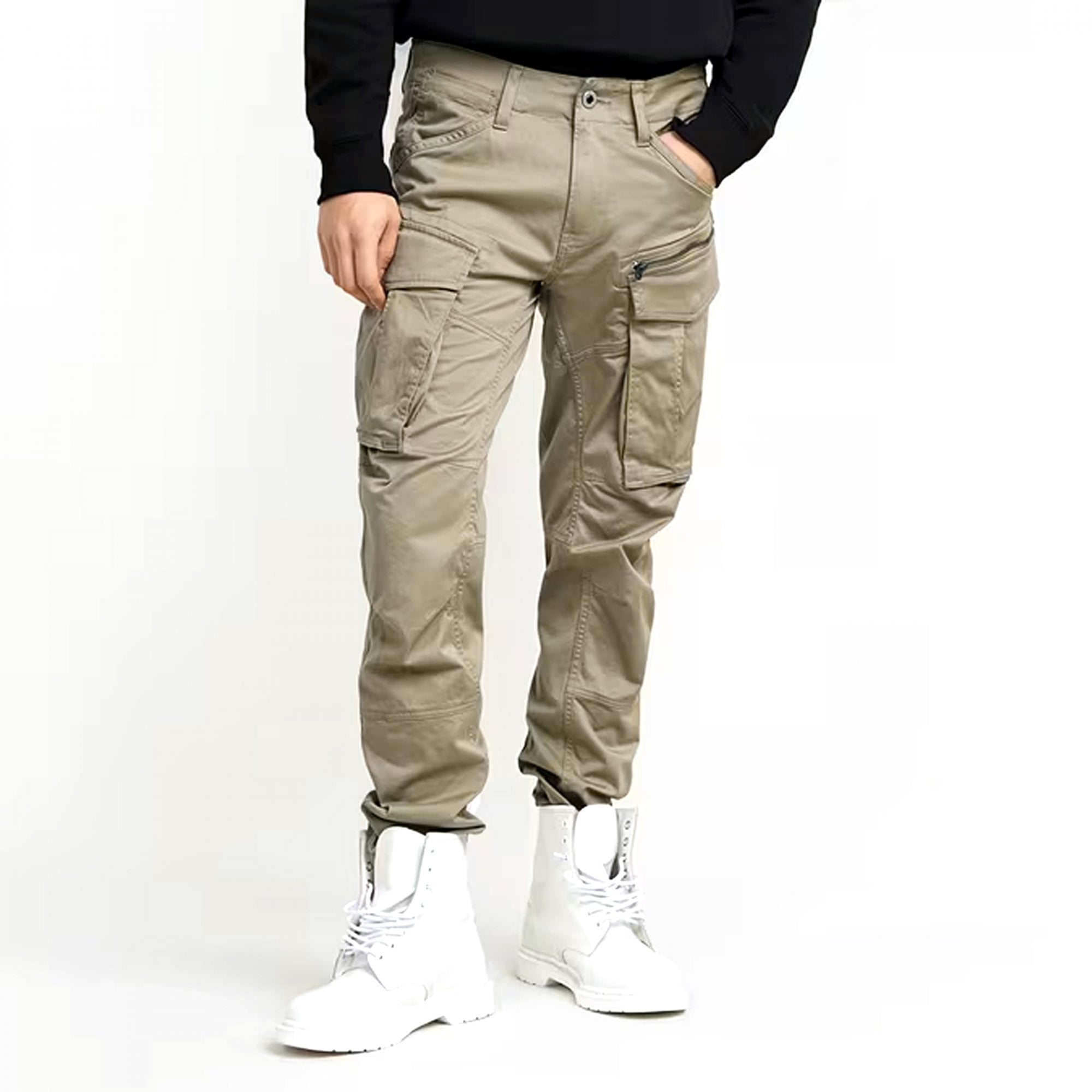 G-Star Rovic Regular Tapered Combat Cargo Trousers Dune D02190