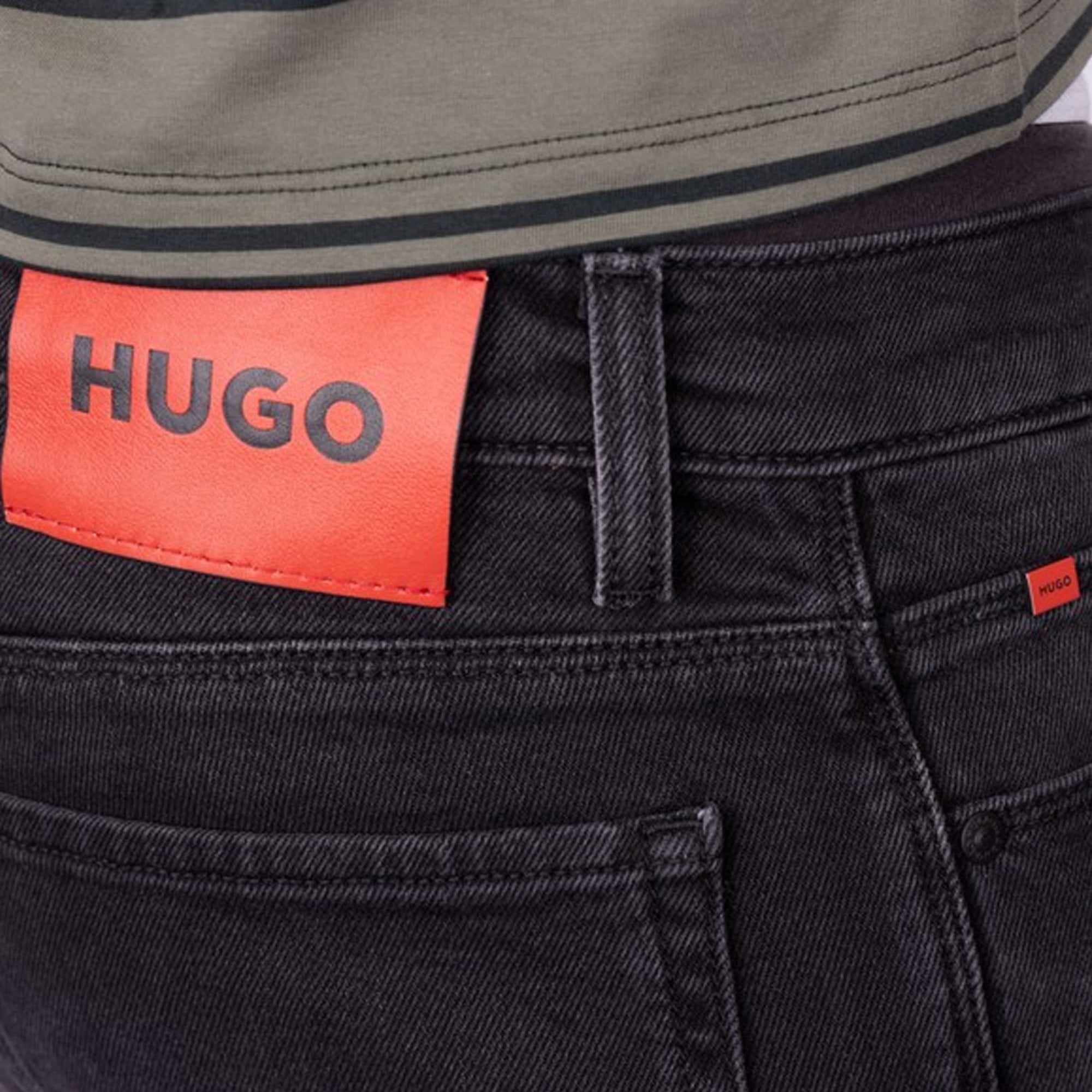 Hugo 708 Washed Black Slim Fit Denim Jeans 007 50522162