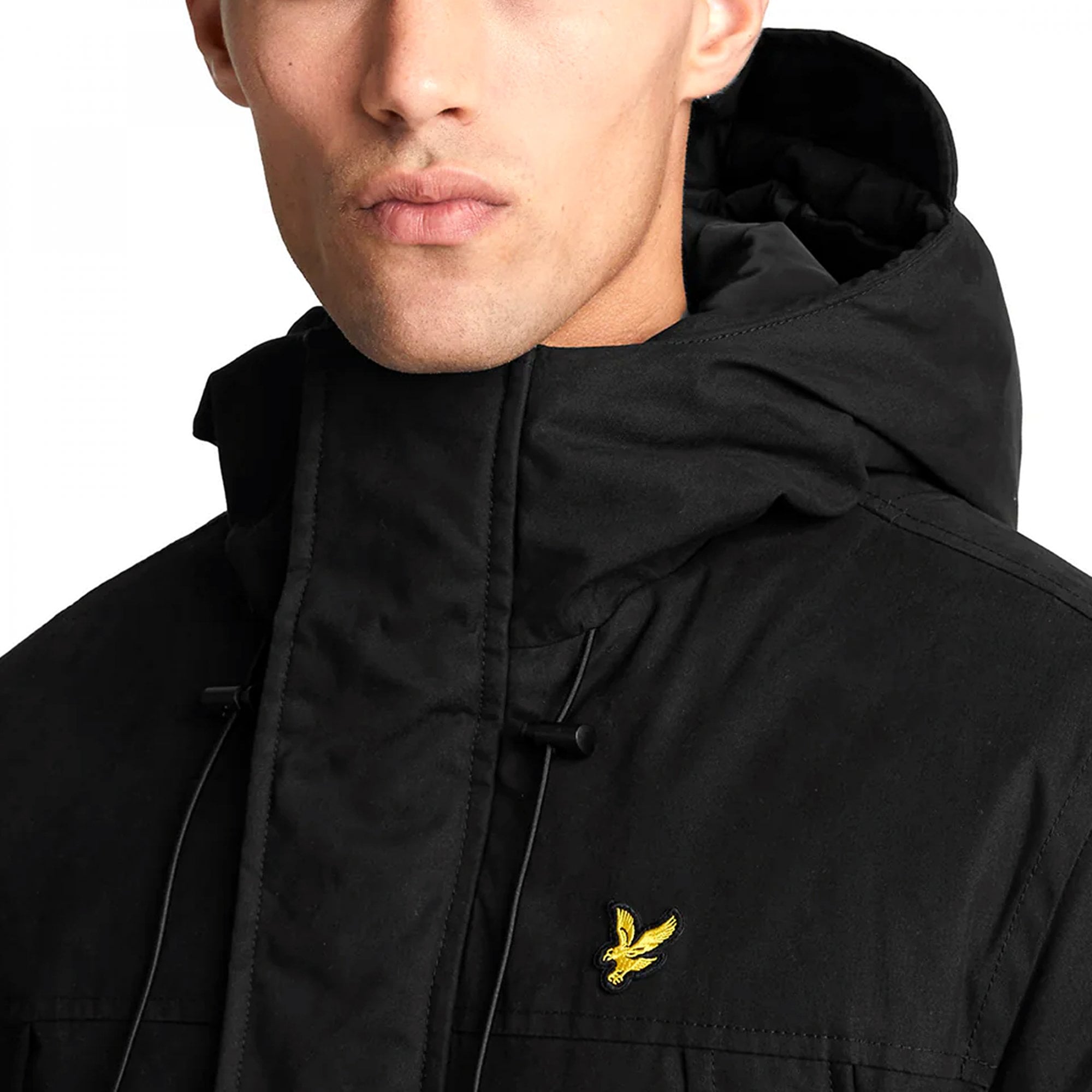 Lyle & Scott Microfleece Parka 2.0 Coat Black JK1904V