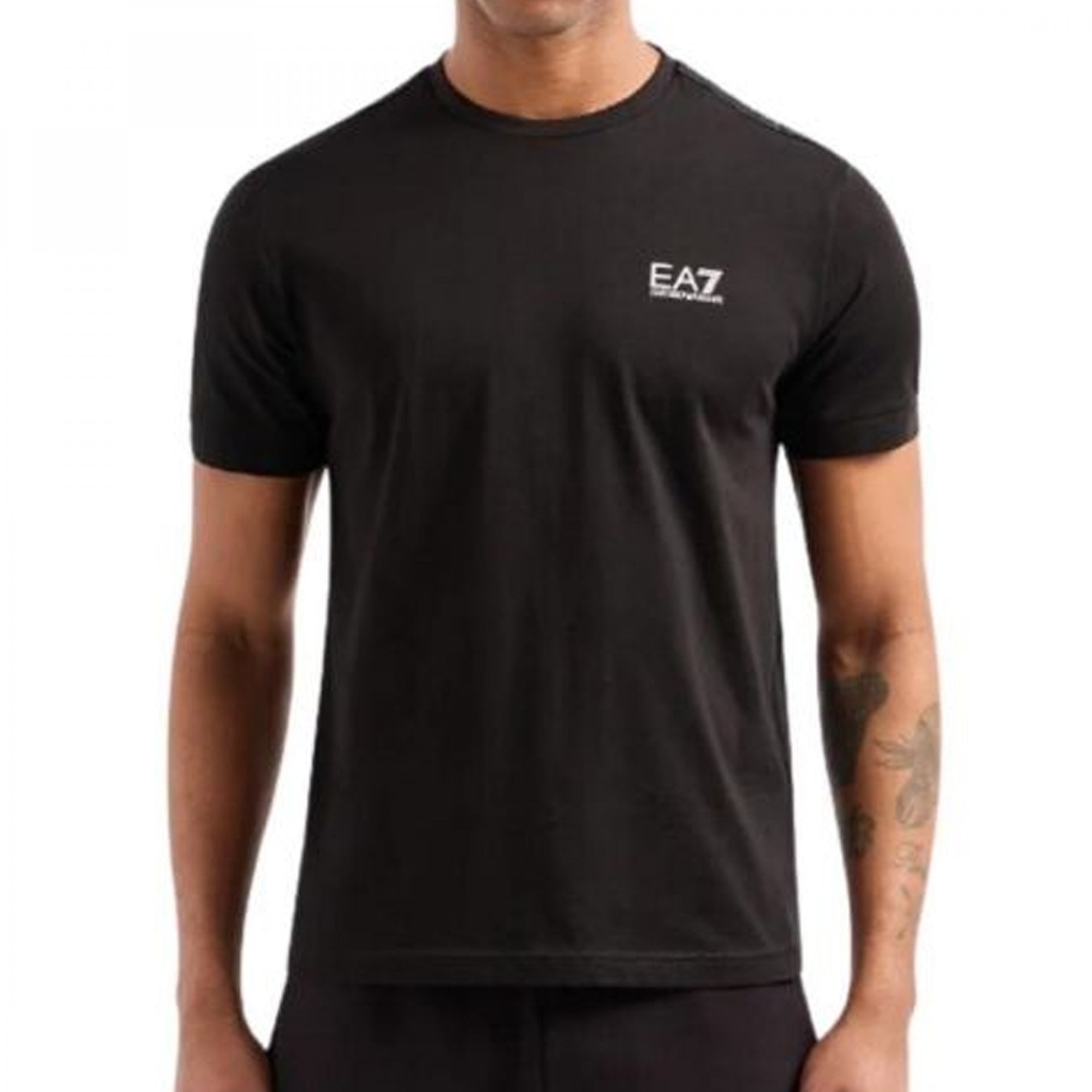 EA7 Tape Logo T-Shirt Black 3DPT35 PJ02Z