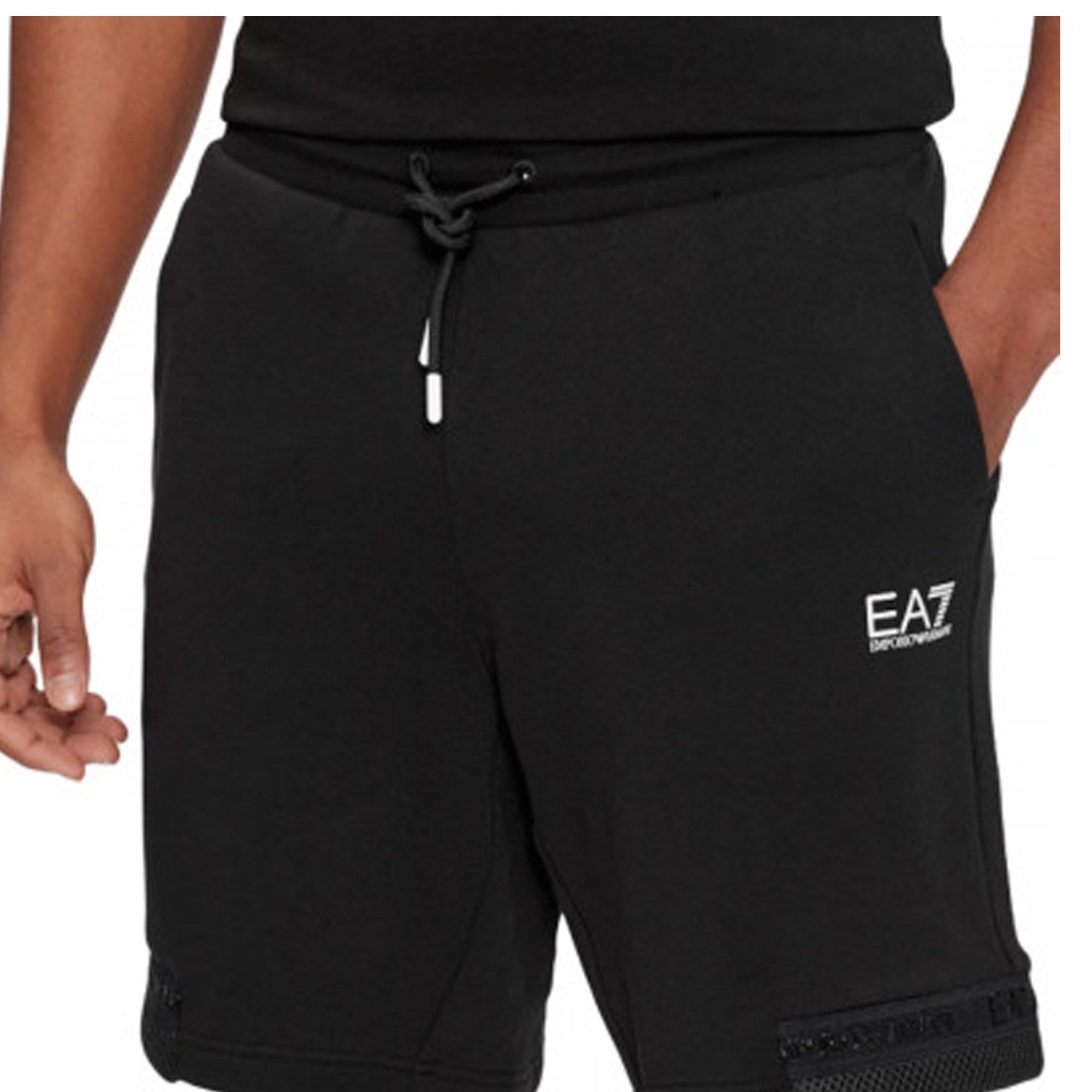 EA7 Tape Logo Shorts Black 3DPS73 PJEQZ