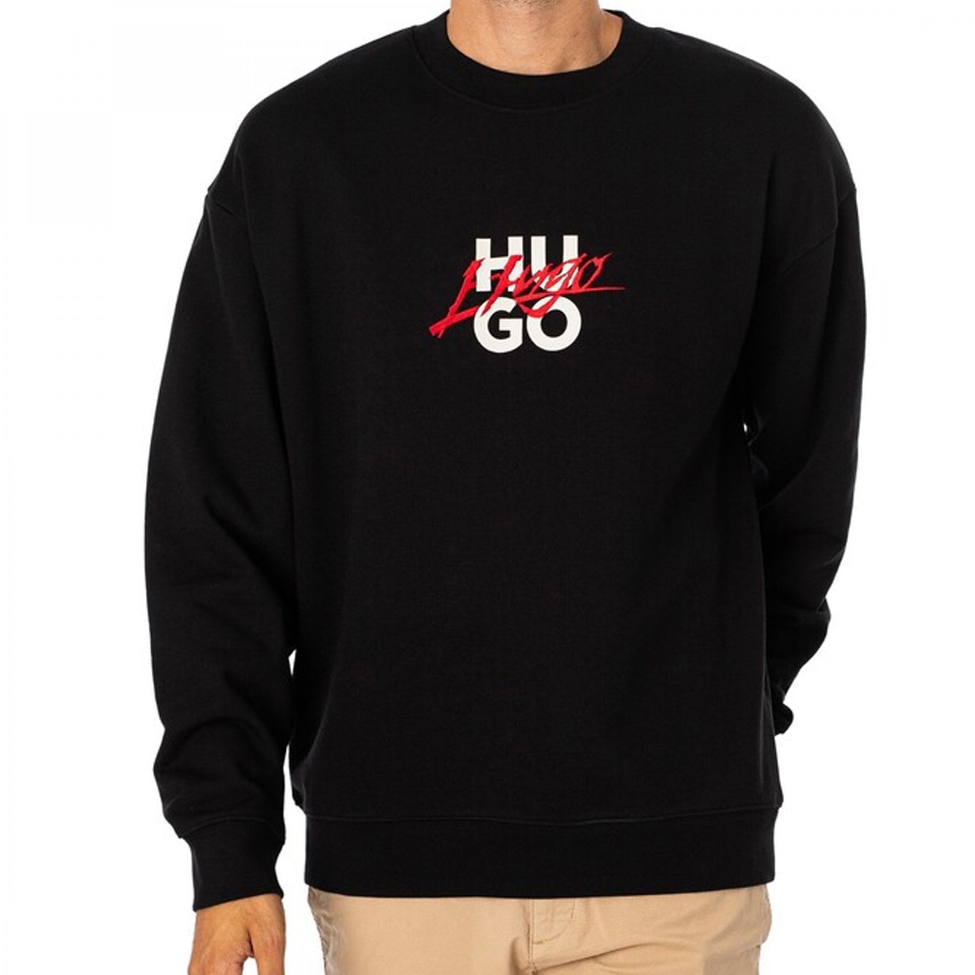 Hugo Dlogonty Crew Sweatshirt Black 001 50521081