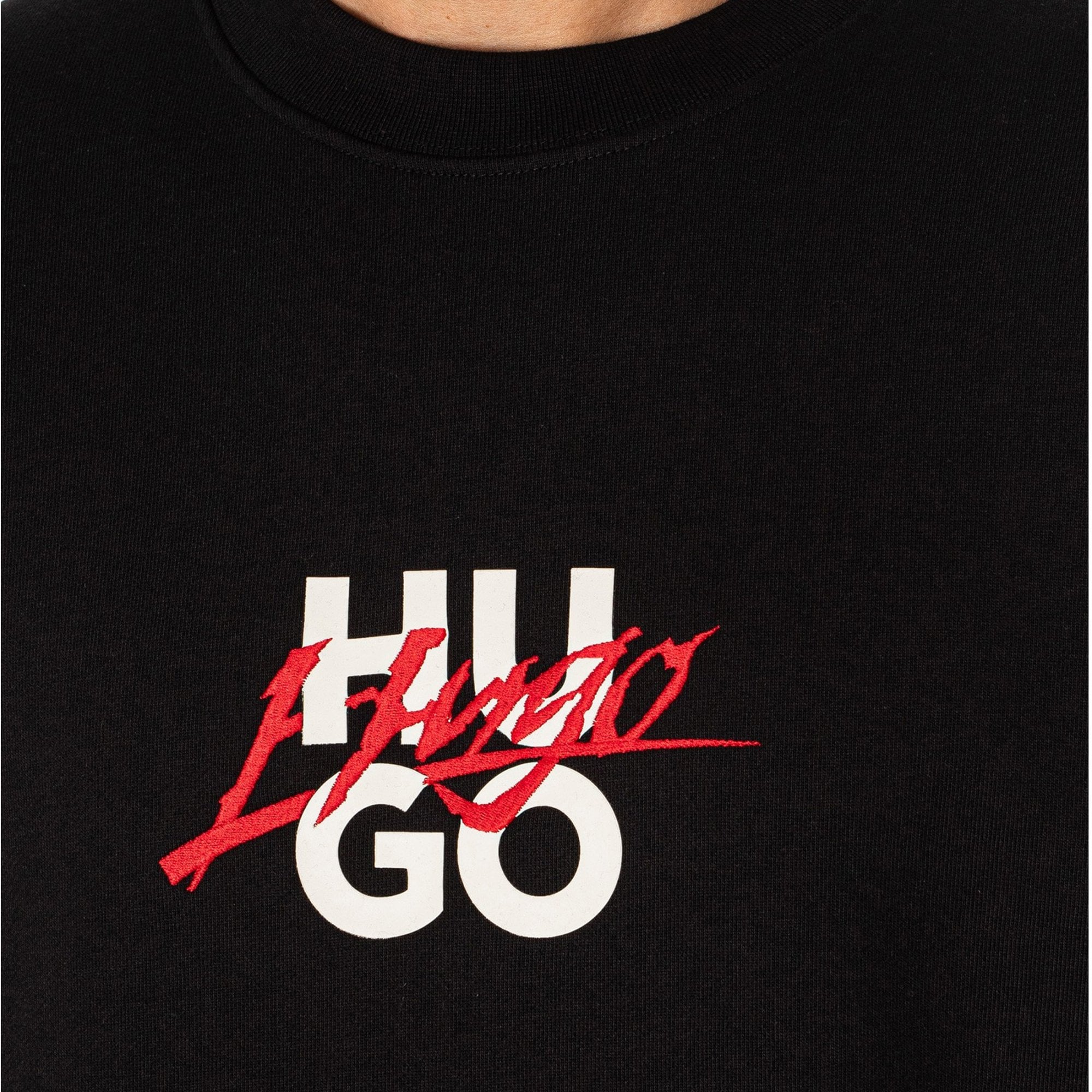 Hugo Dlogonty Crew Sweatshirt Black 001 50521081