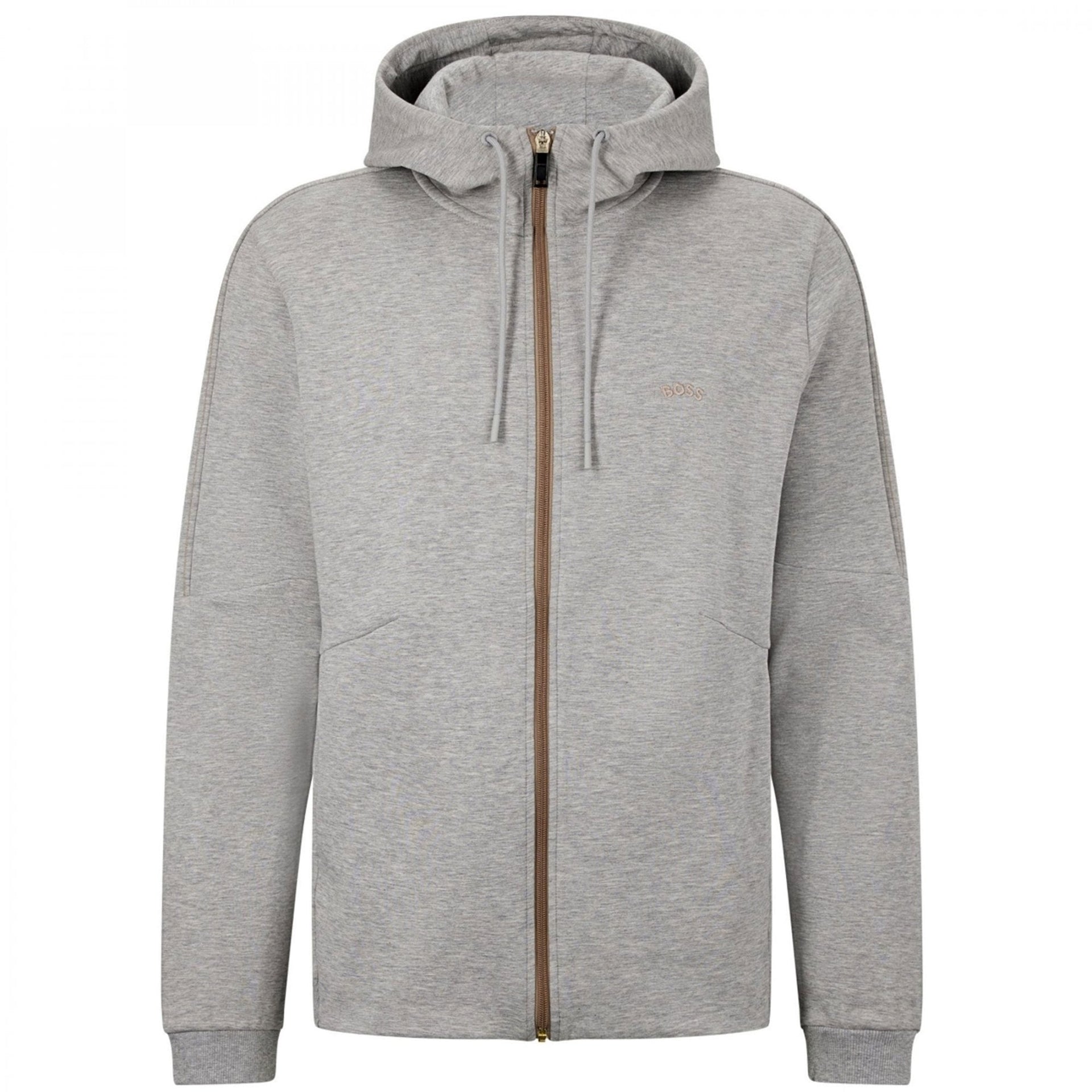 Hugo Boss Saggy Zip Up Hoody Sweatshirt Grey 059 50477132
