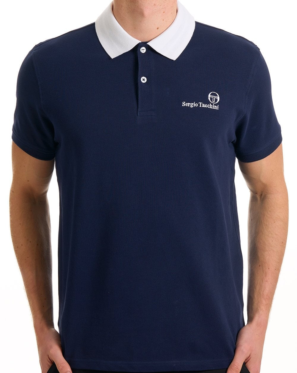 SERGIO TACCHINI BONDI POLO T-SHIRT MARITIME BLUE/WHITE