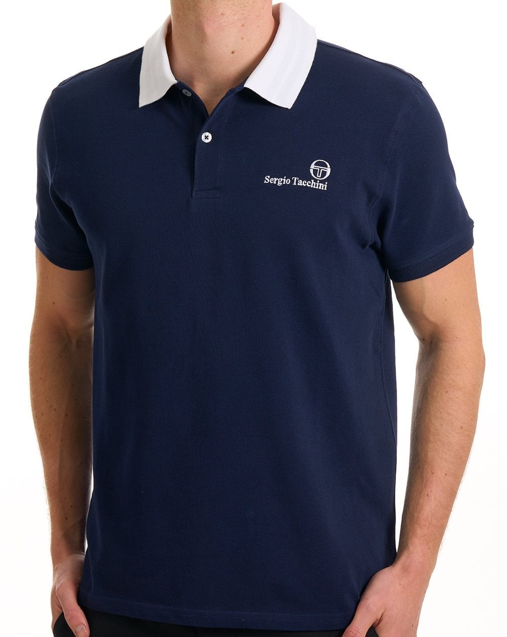 SERGIO TACCHINI BONDI POLO T-SHIRT MARITIME BLUE/WHITE