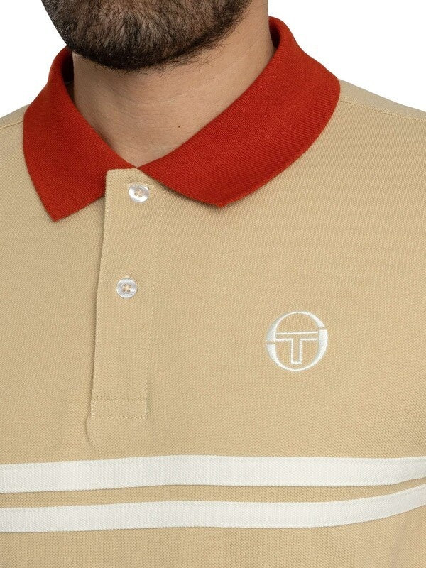 SERGIO TACCHINI SUPERMAC POLO T-SHIRT ROOIBOS TEA/MOJAVE DESERT