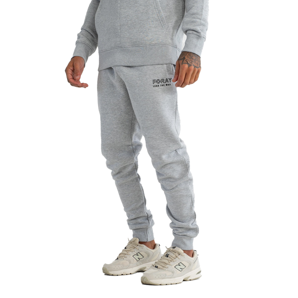 FORAY AXEL GREY MARL JOGGERS