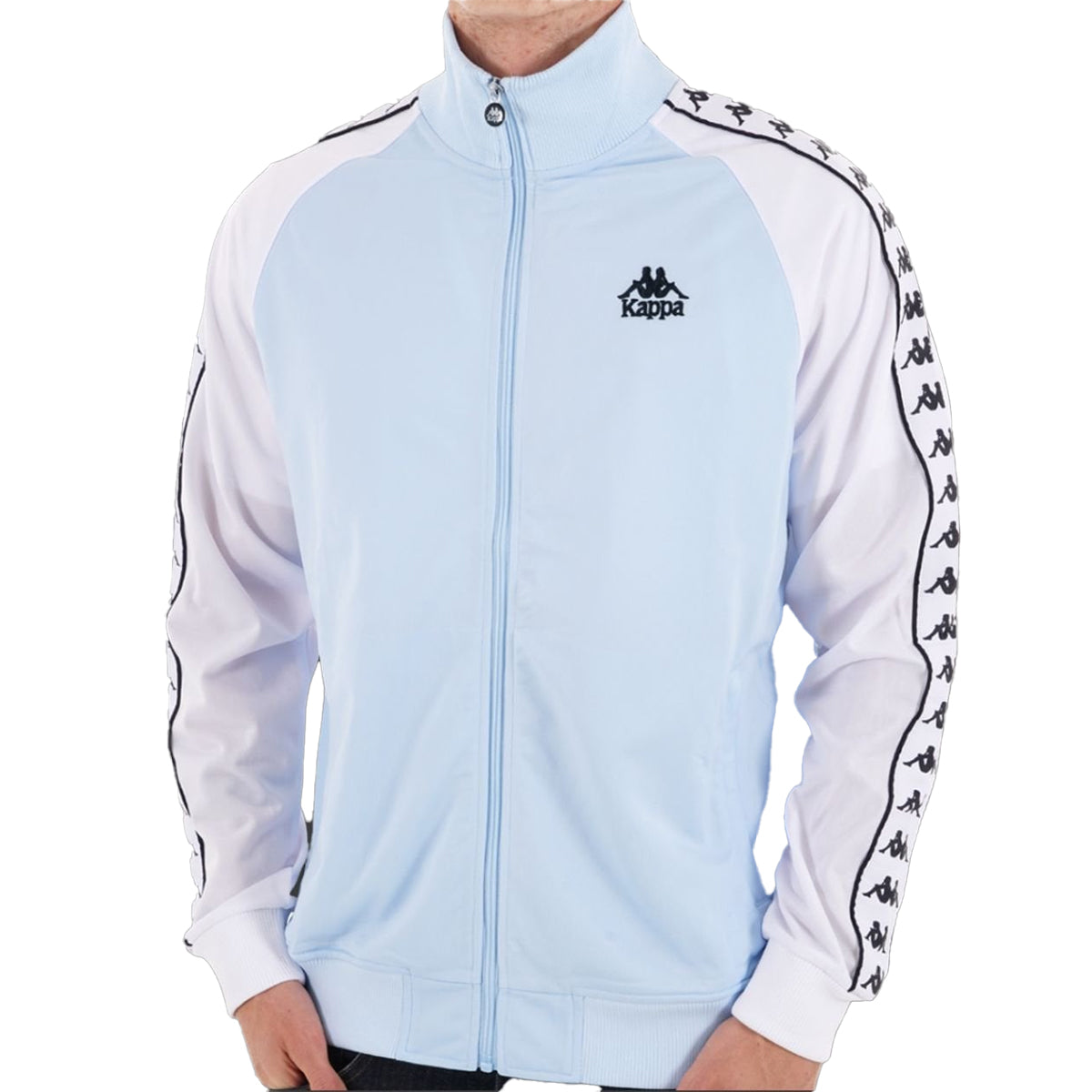 KAPPA BANDA URIAH AZURE ICE/WHITE TRACK TOP