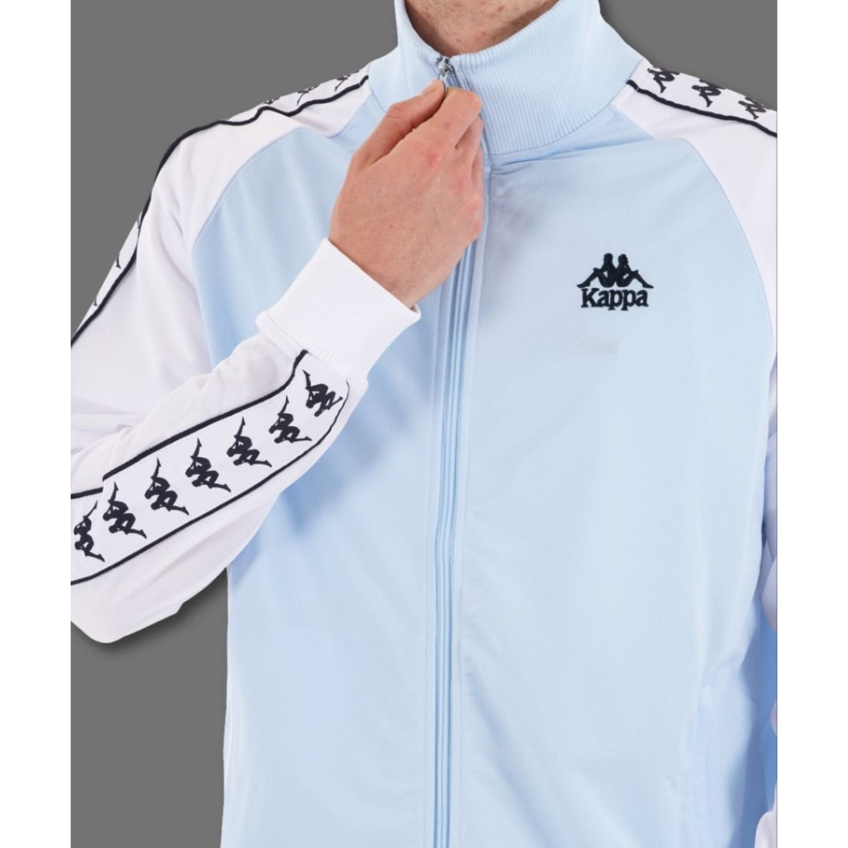 KAPPA BANDA URIAH AZURE ICE/WHITE TRACK TOP