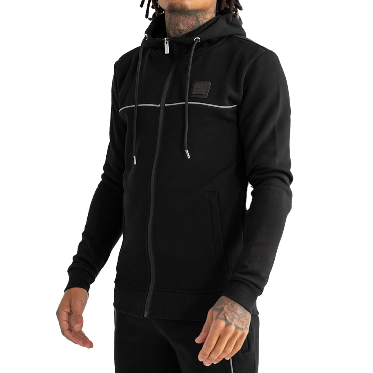 FORAY BLAKE BLACK ZIP UP HOODY
