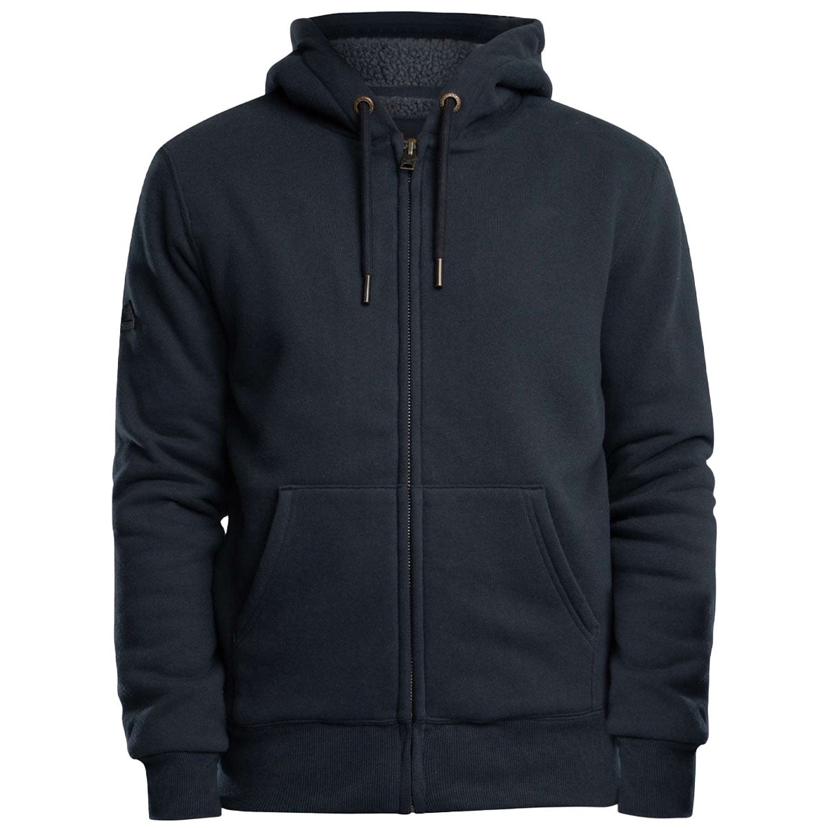 SUPERDRY BORG LINED ZIPHOOD ECLIPSE NAVY 98T