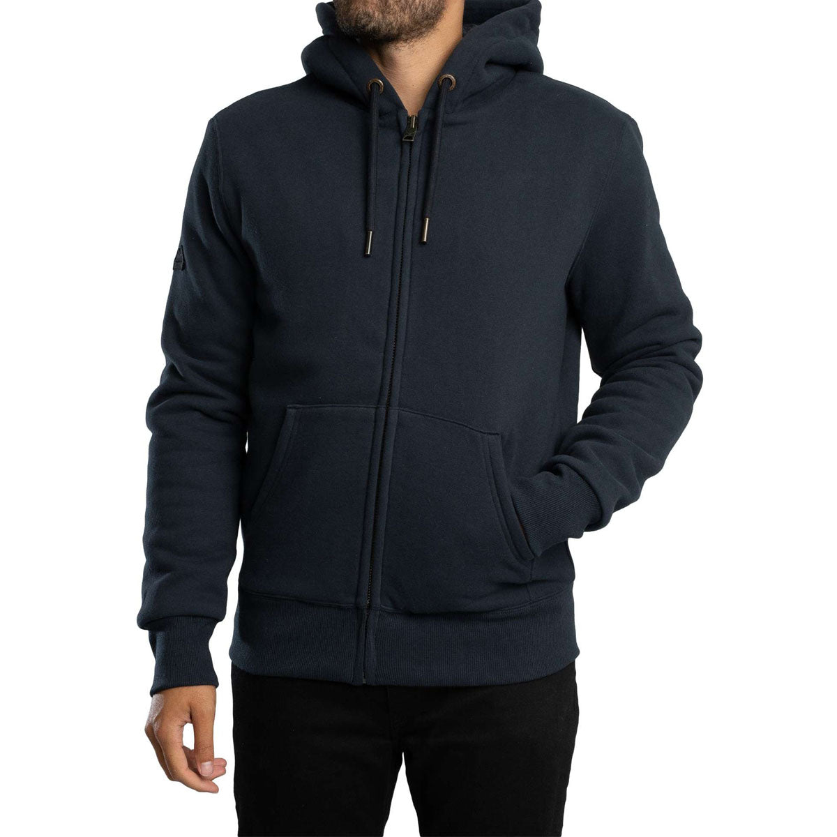 SUPERDRY BORG LINED ZIPHOOD ECLIPSE NAVY 98T