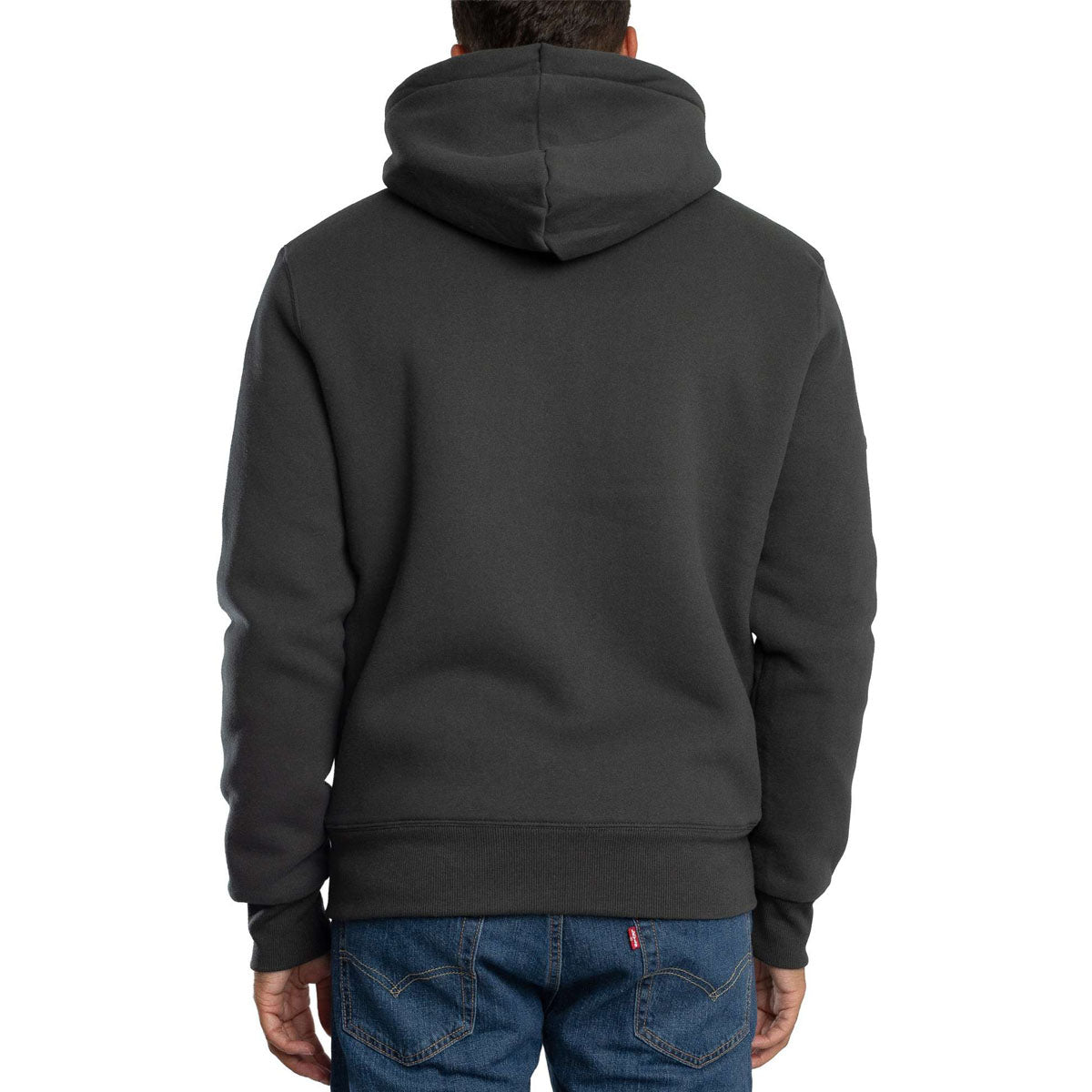 SUPERDRY BORG LINED ZIPHOOD WASHED BLACK