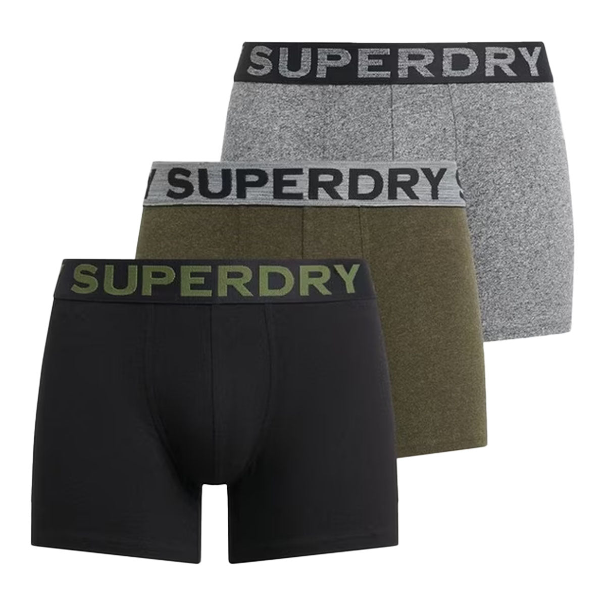 SUPERDRY BOXER TRIPLE PACK BLACK/GREY/KHAKI 1MS