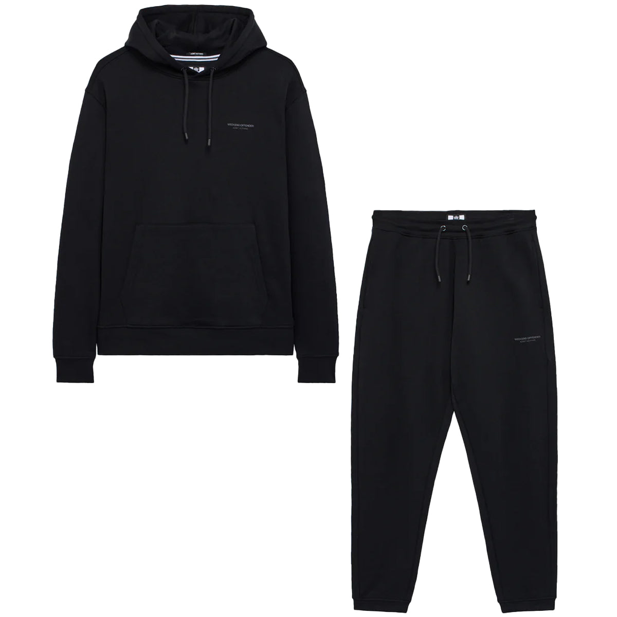 WEEKEND OFFENDER	BRONX OVERHEAD HOODY BLACK TRACKSUIT