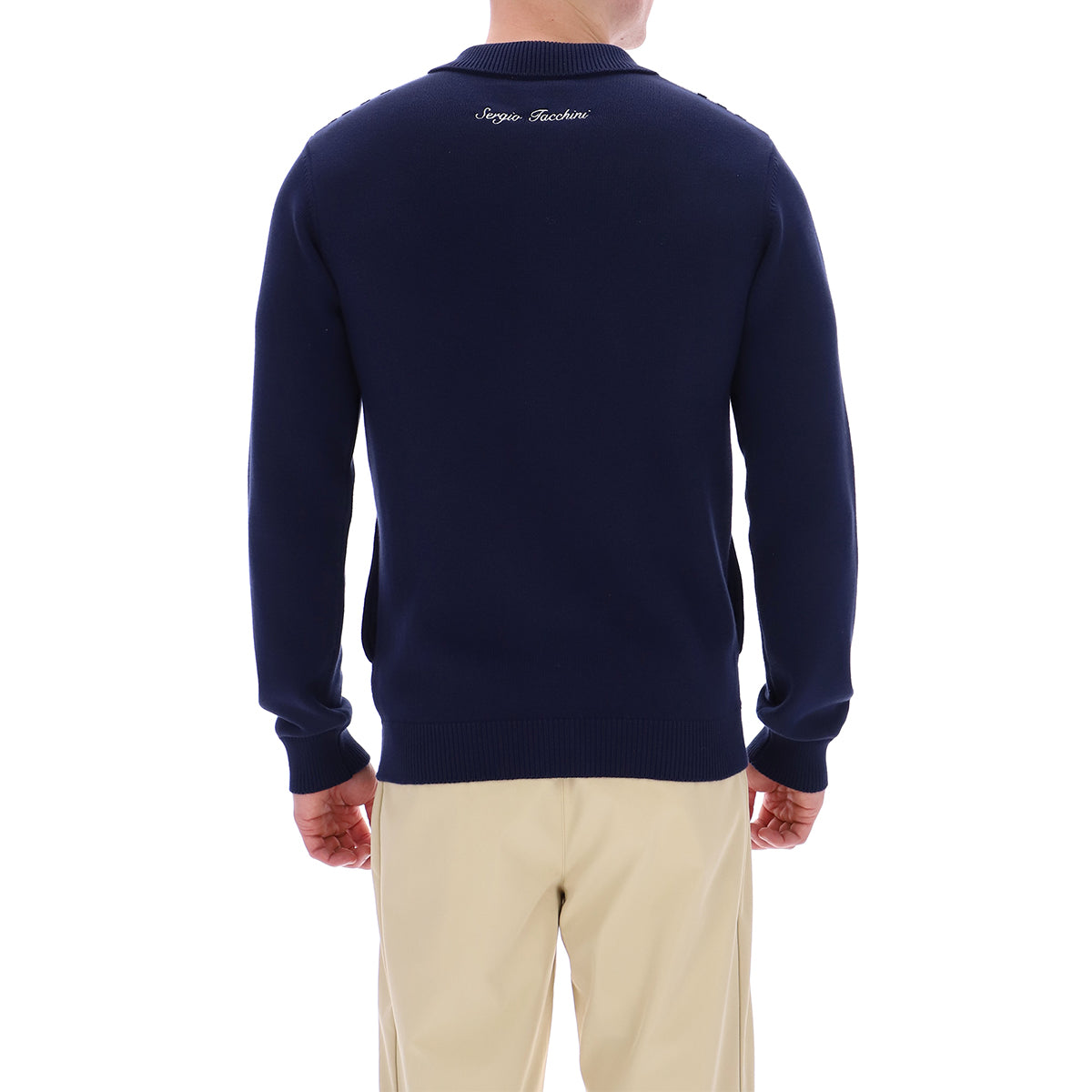 CIPRI KNIT CARDIGAN MARITIME NAVY/GARDENIA