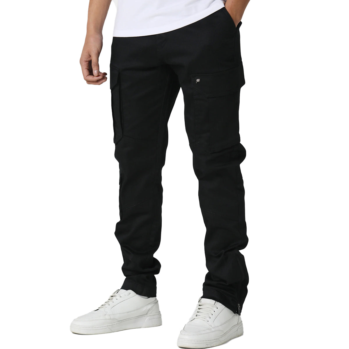 883 POLICE CARICO BLACK CARGO PANTS