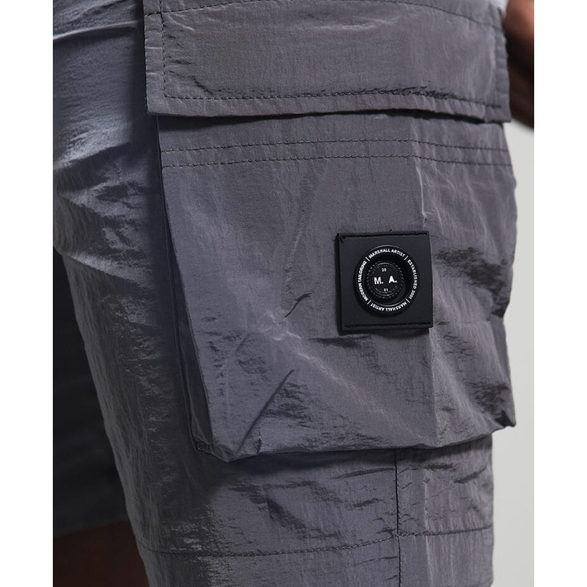 MARSHALL ARTIST CARICO VOLCANIC GREY CARGO SHORTS