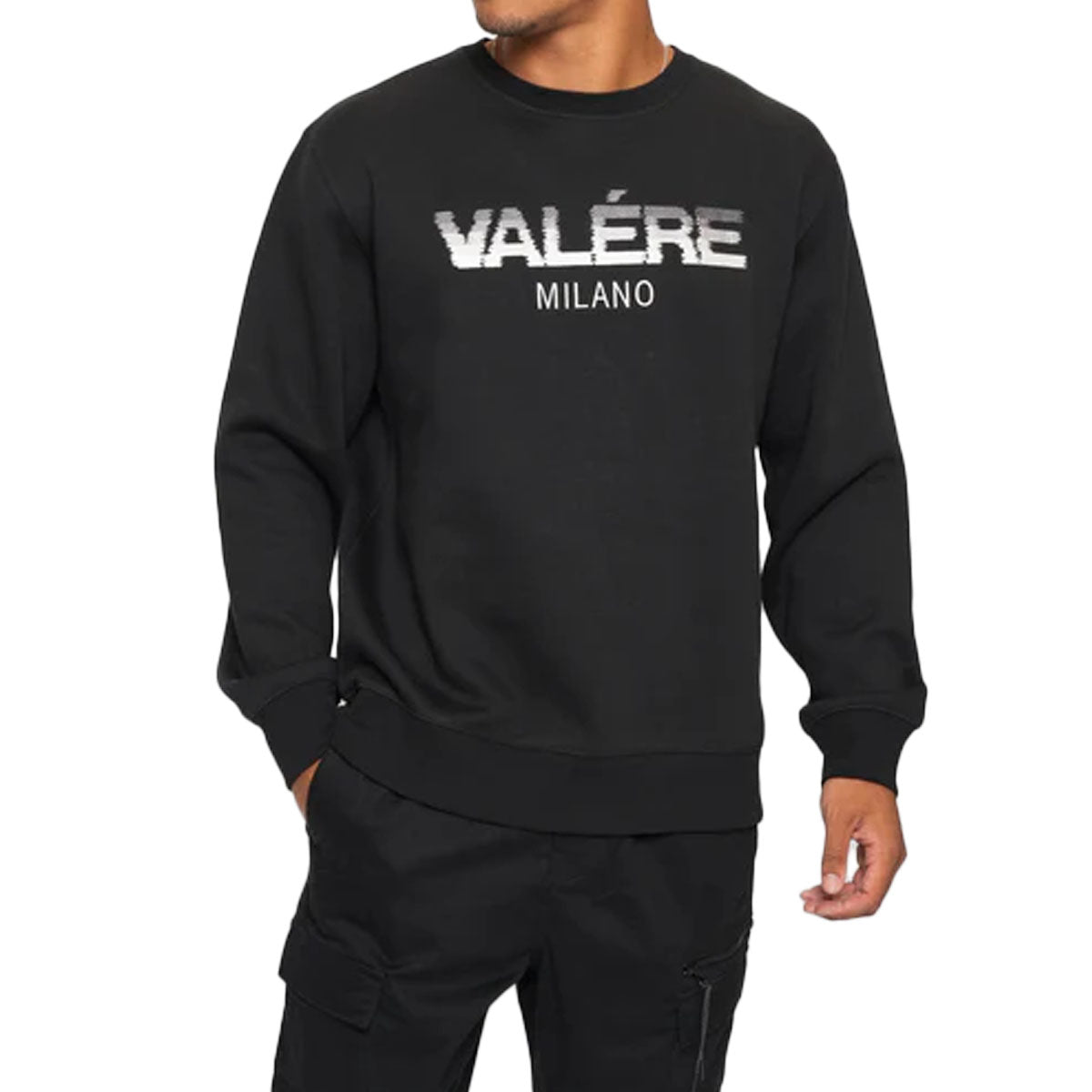 VALERE CASA BLACK CREW NECK SWEATSHIRT