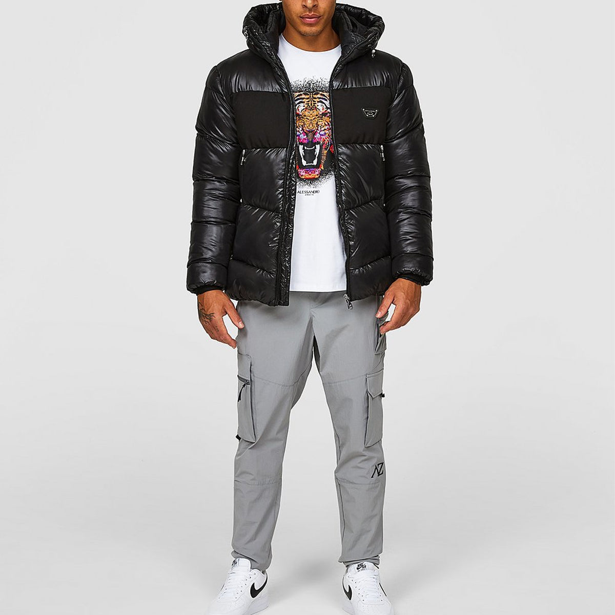 ALESSANDRO ZAVETTI CATRIO 2.0 BLACK PUFFER JACKET