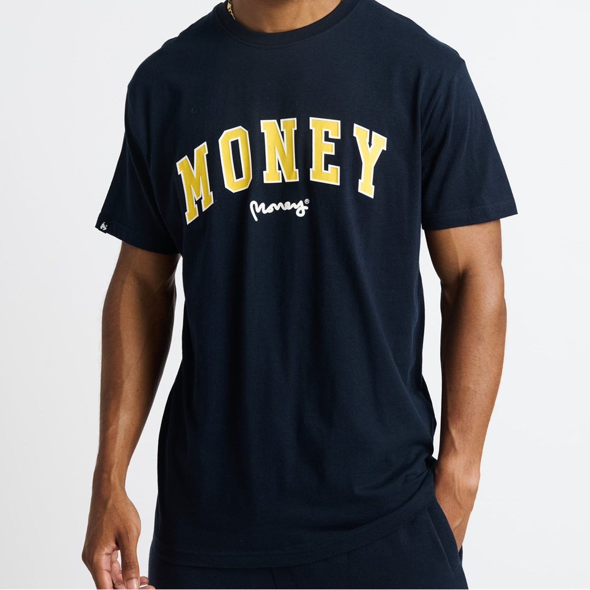 MONEY COLLEGE TWIN T-SHIRT & SHORTS SET NAVY
