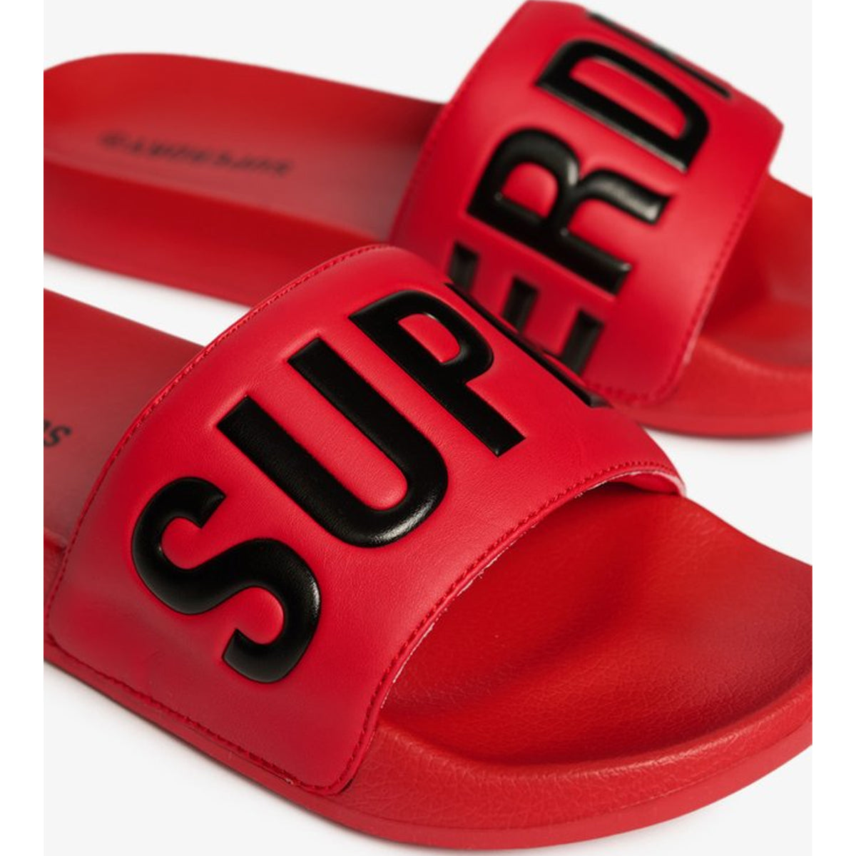 SUPERDRY CORE GRAPHIC POOL SLIDE RED OGS